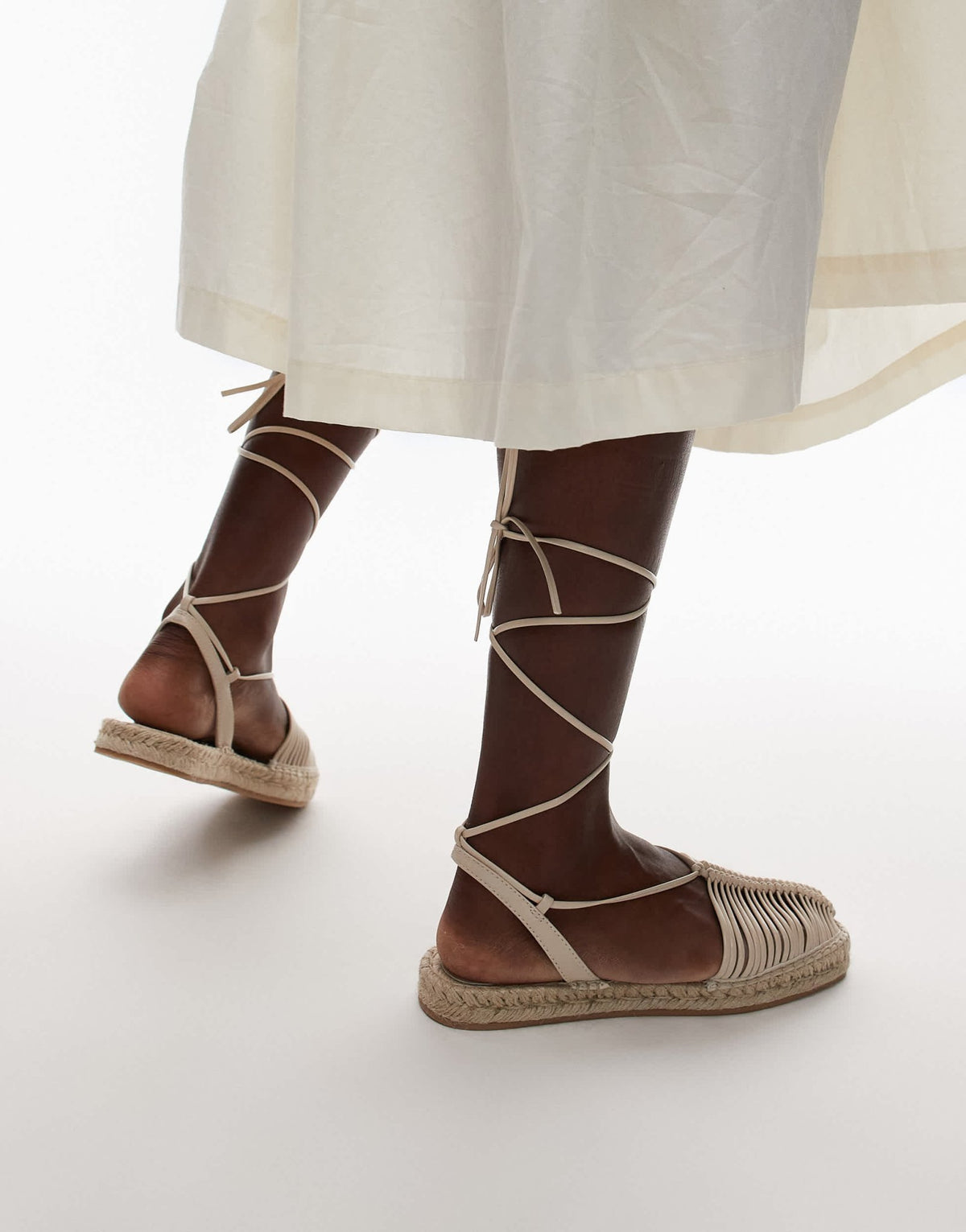 Topshop Helayna weave espadrille in off white - ASOS Sample Sale