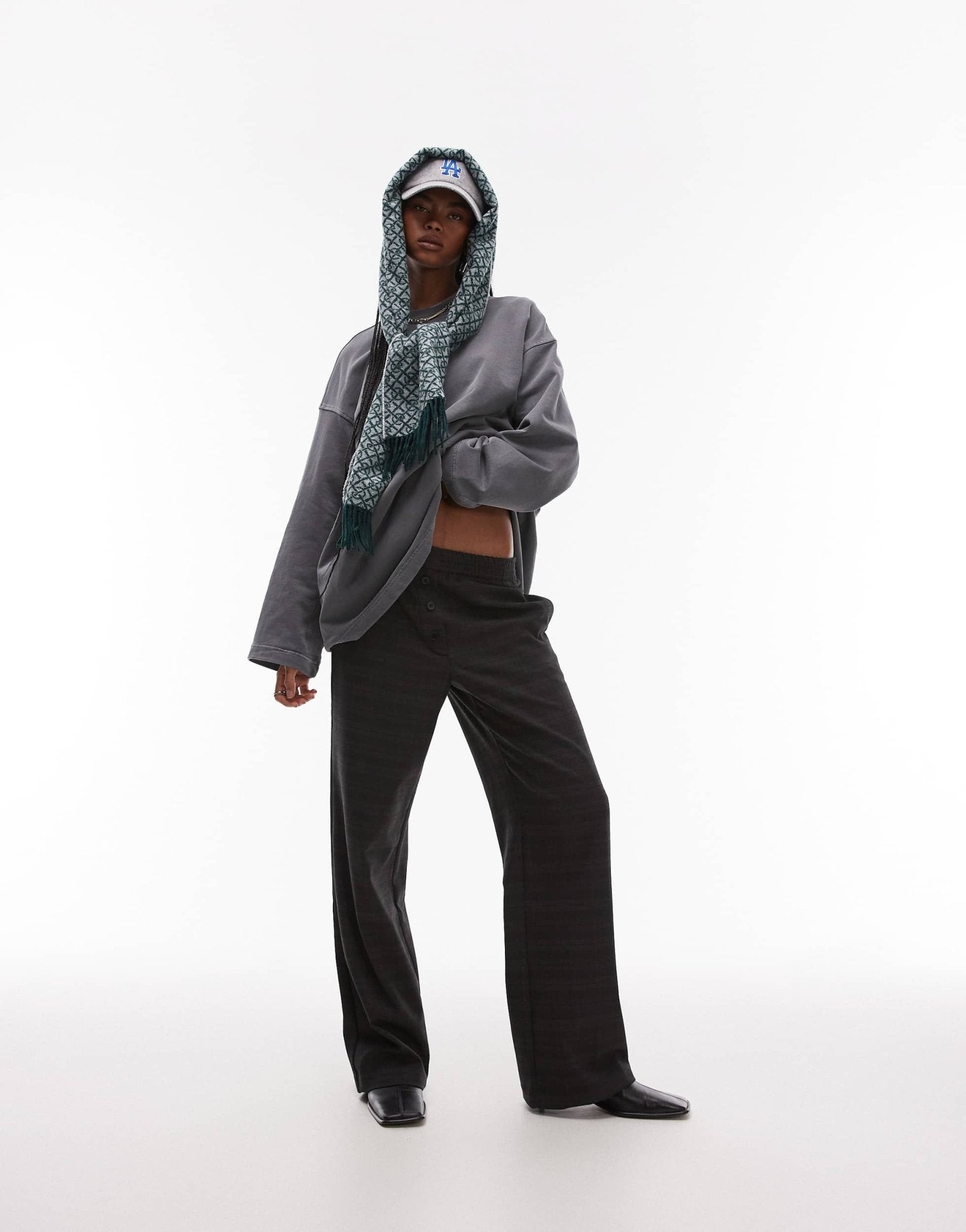 Topshop heritage check tailored jogger in multi - ASOS Sample Sale
