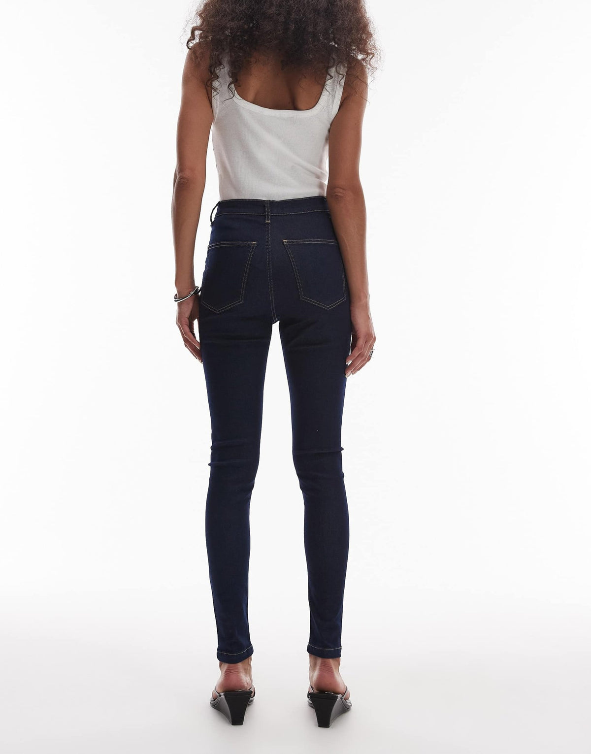 Topshop high rise super skinny jean in indigo rinse - ASOS Sample Sale