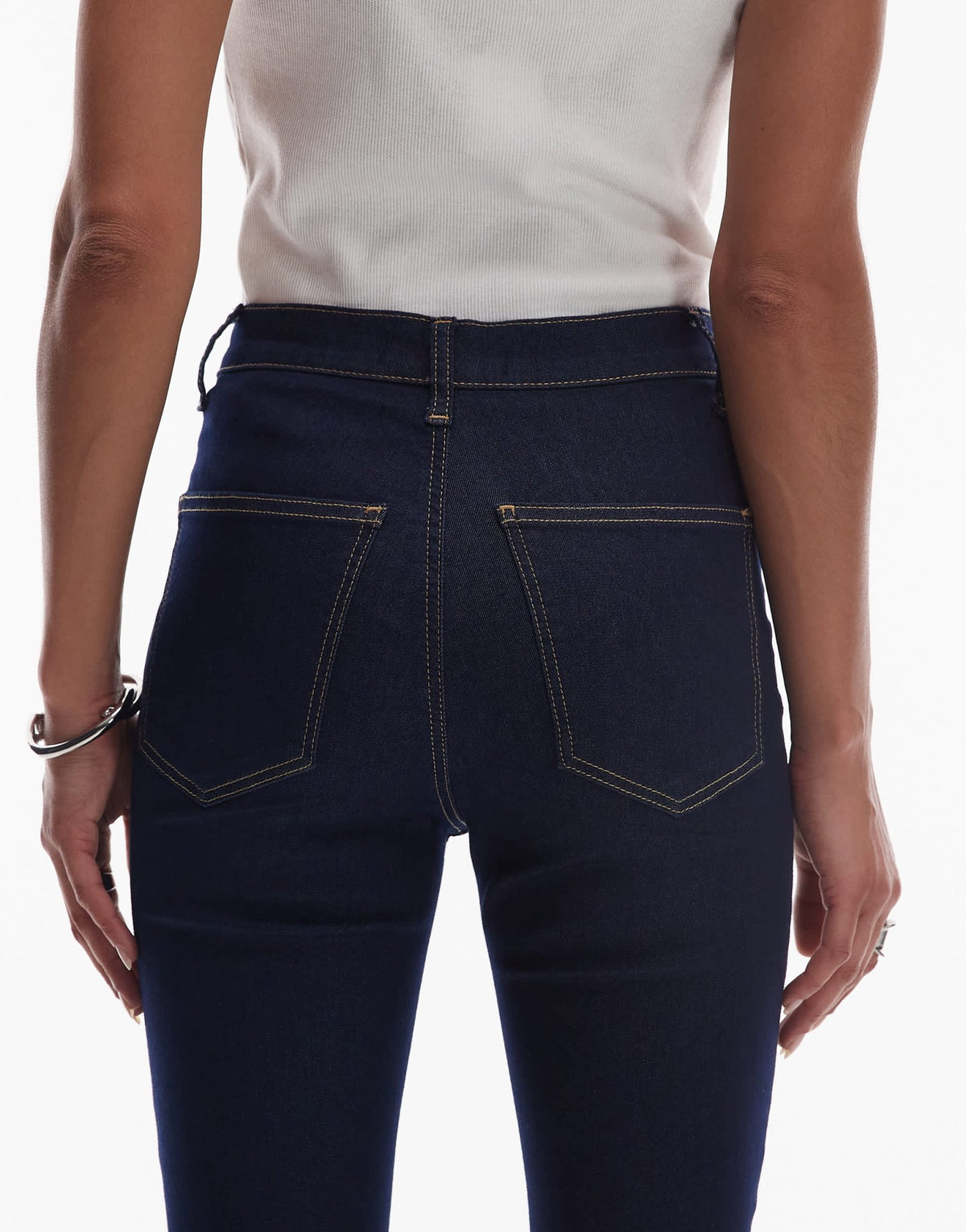 Topshop high rise super skinny jean in indigo rinse - ASOS Sample Sale