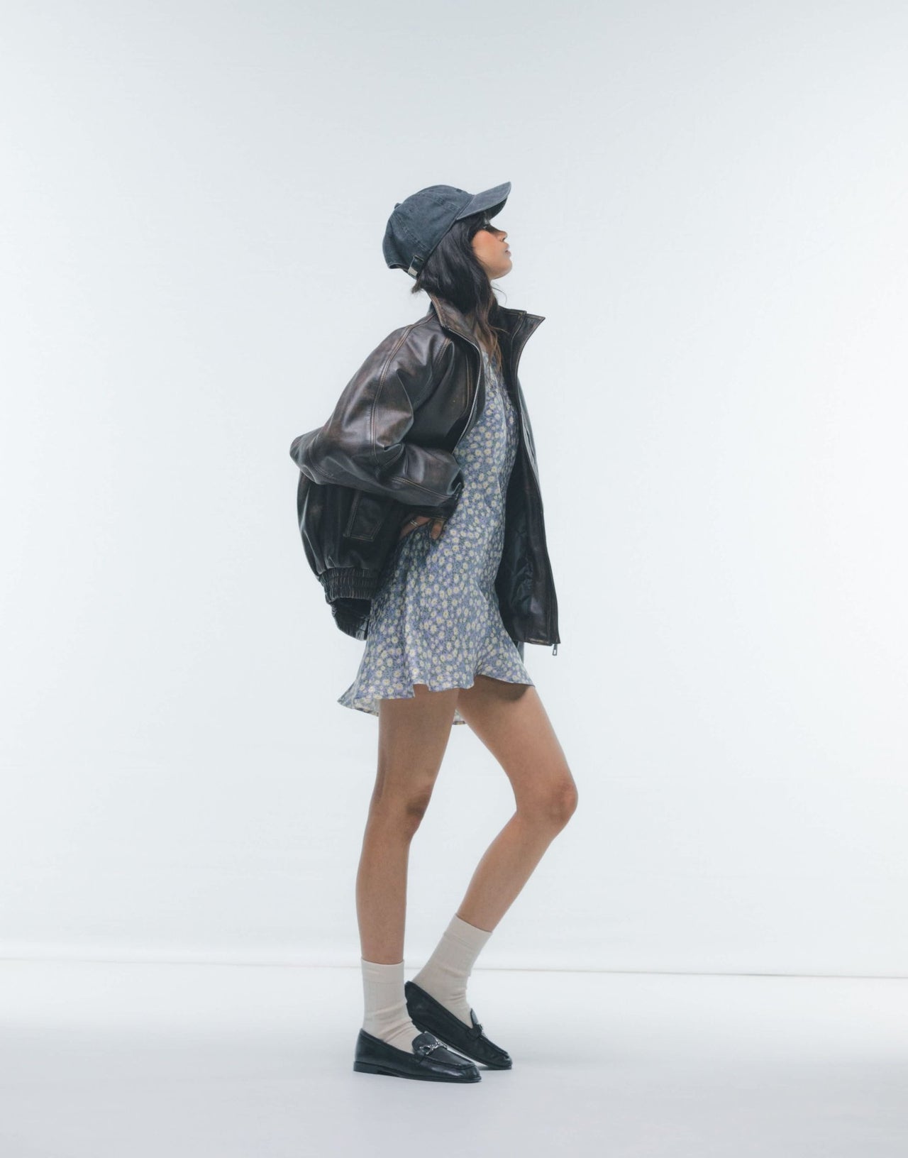 Topshop jacquard fluted sleeve mini dress in lilac floral - ASOS Sample Sale