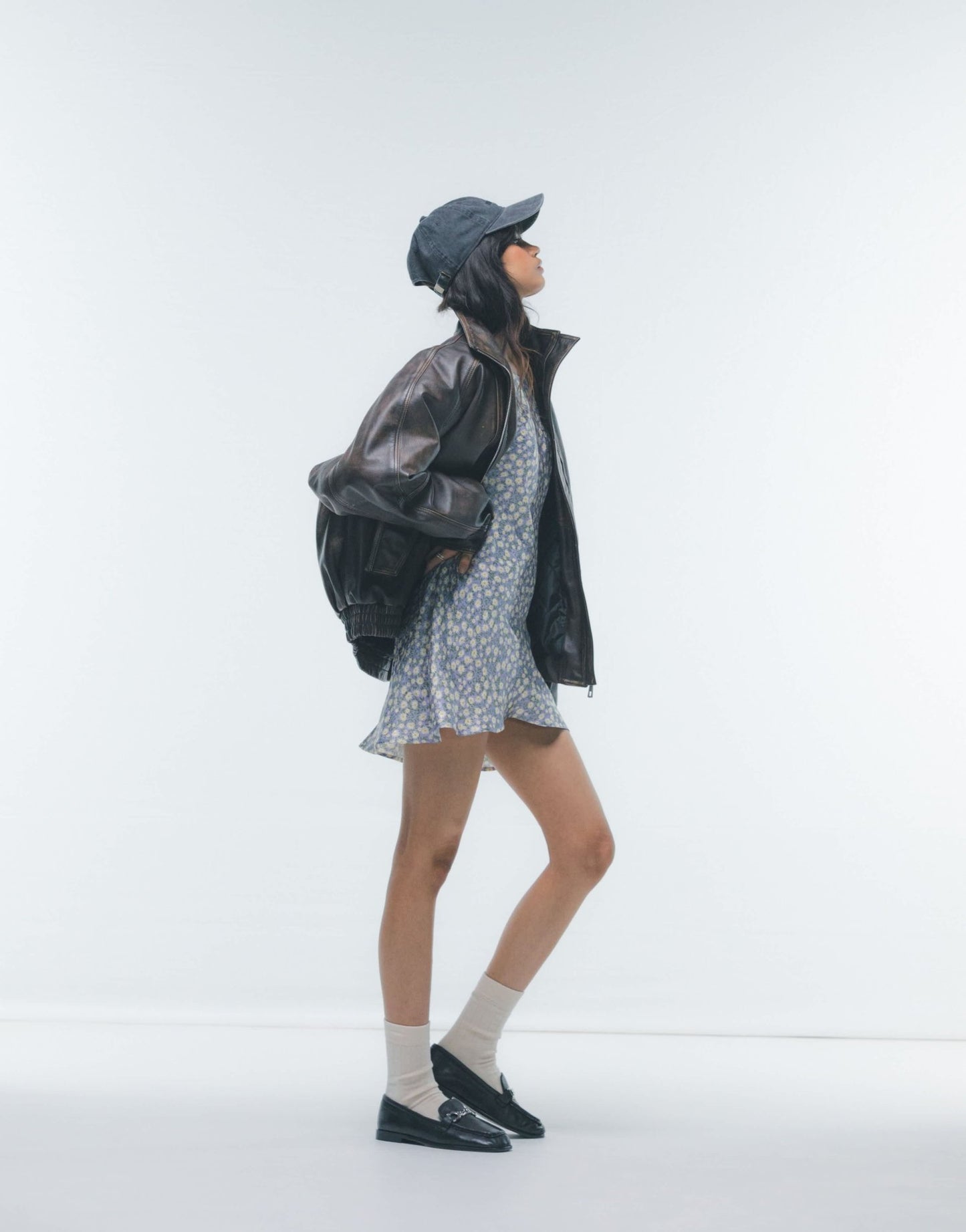 Topshop jacquard fluted sleeve mini dress in lilac floral - ASOS Sample Sale