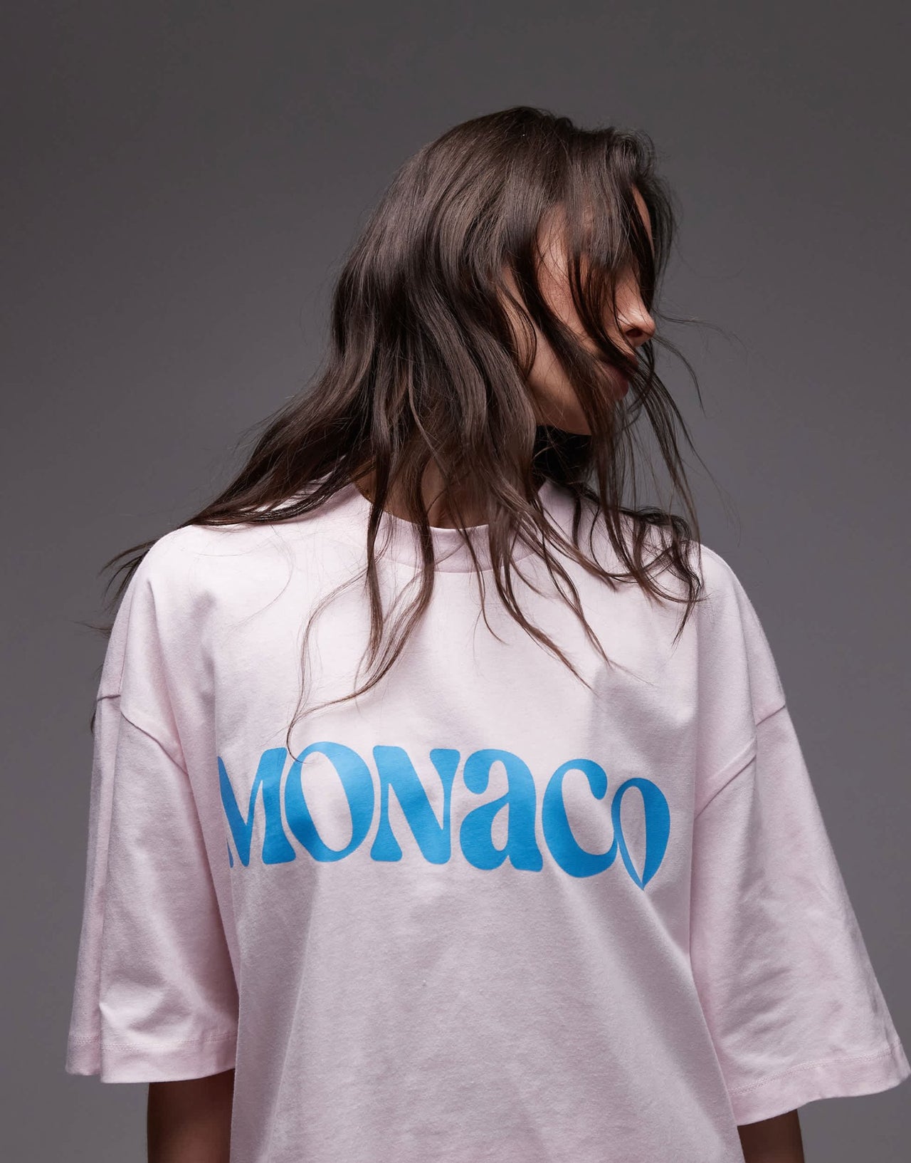 Topshop jersey graphic t-shirt in pink - ASOS Sample Sale