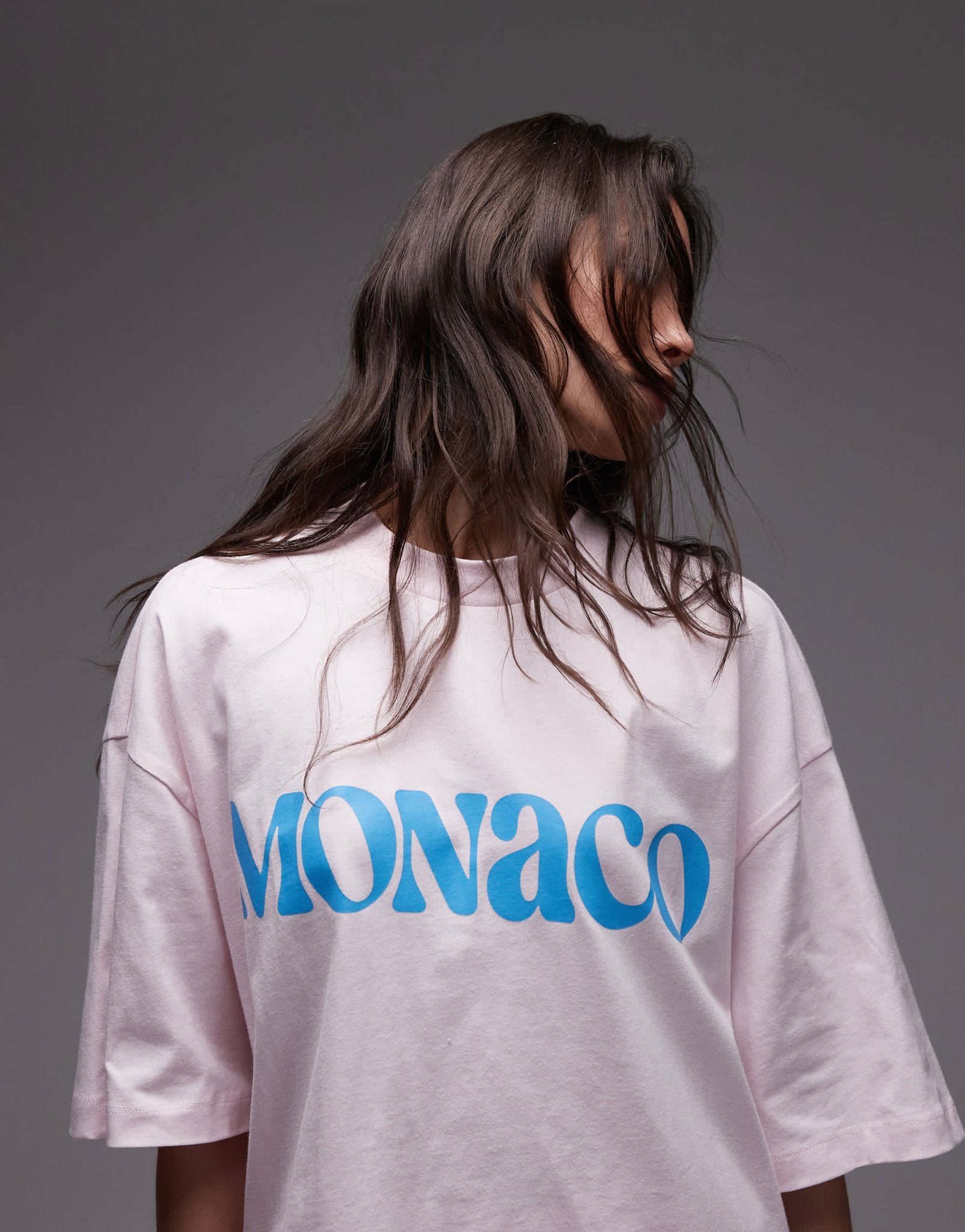 Topshop jersey graphic t-shirt in pink - ASOS Sample Sale