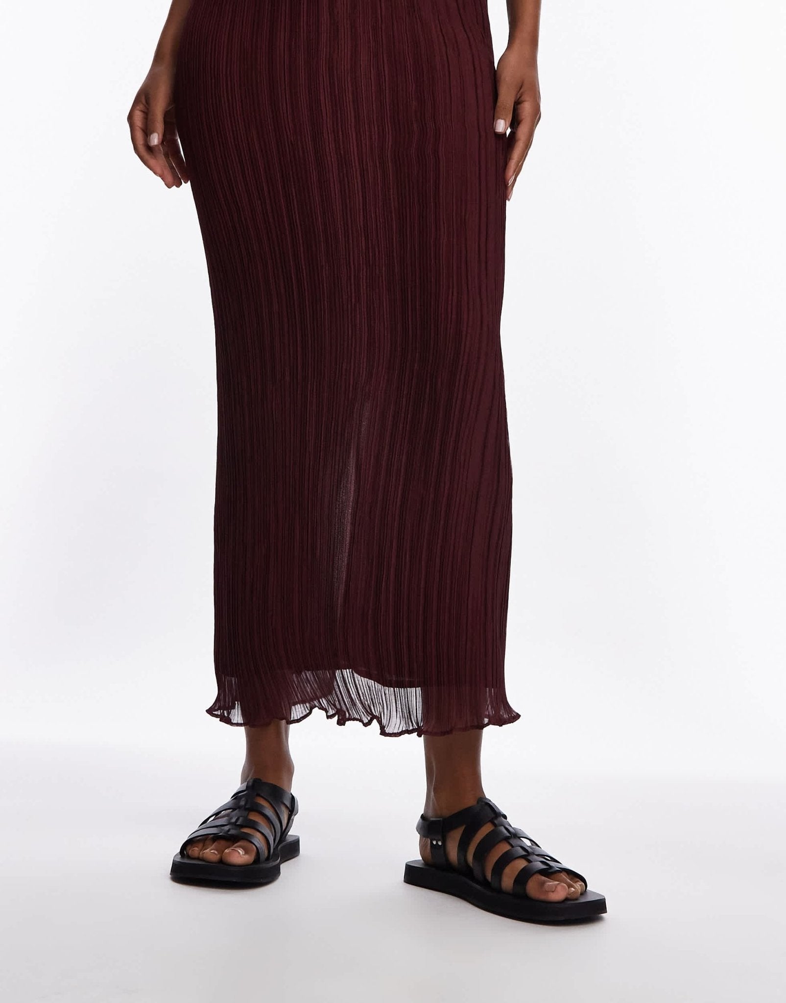 Topshop Julian leather fisherman sandals in black - ASOS Sample Sale