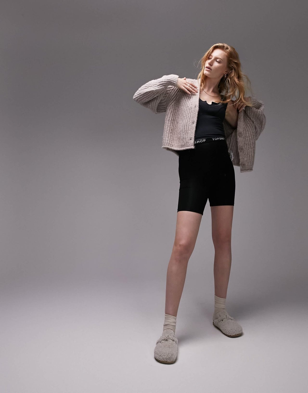Topshop Maternity branded elastic legging short in black - ASOS Sample Sale