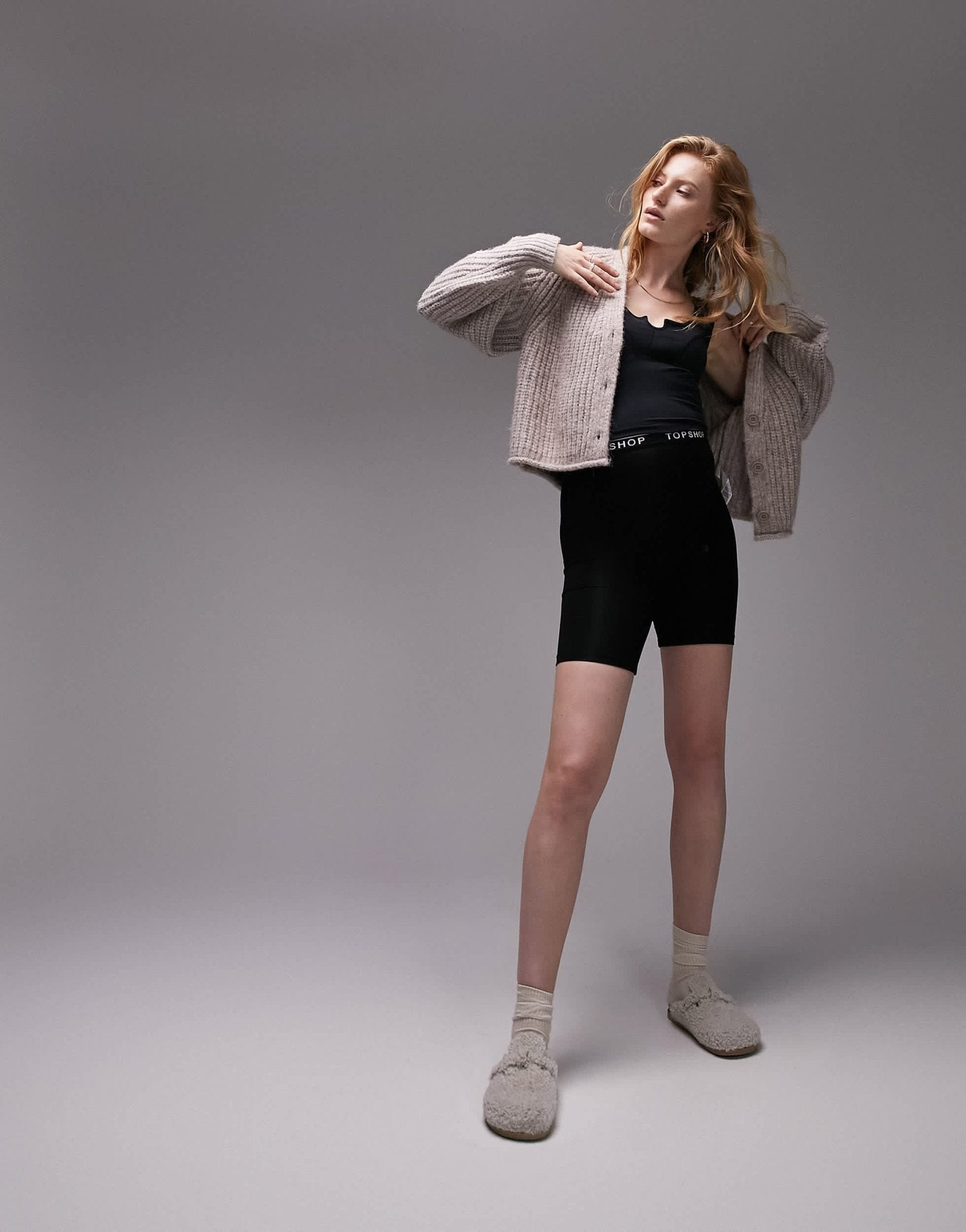 Topshop Maternity branded elastic legging short in black - ASOS Sample Sale