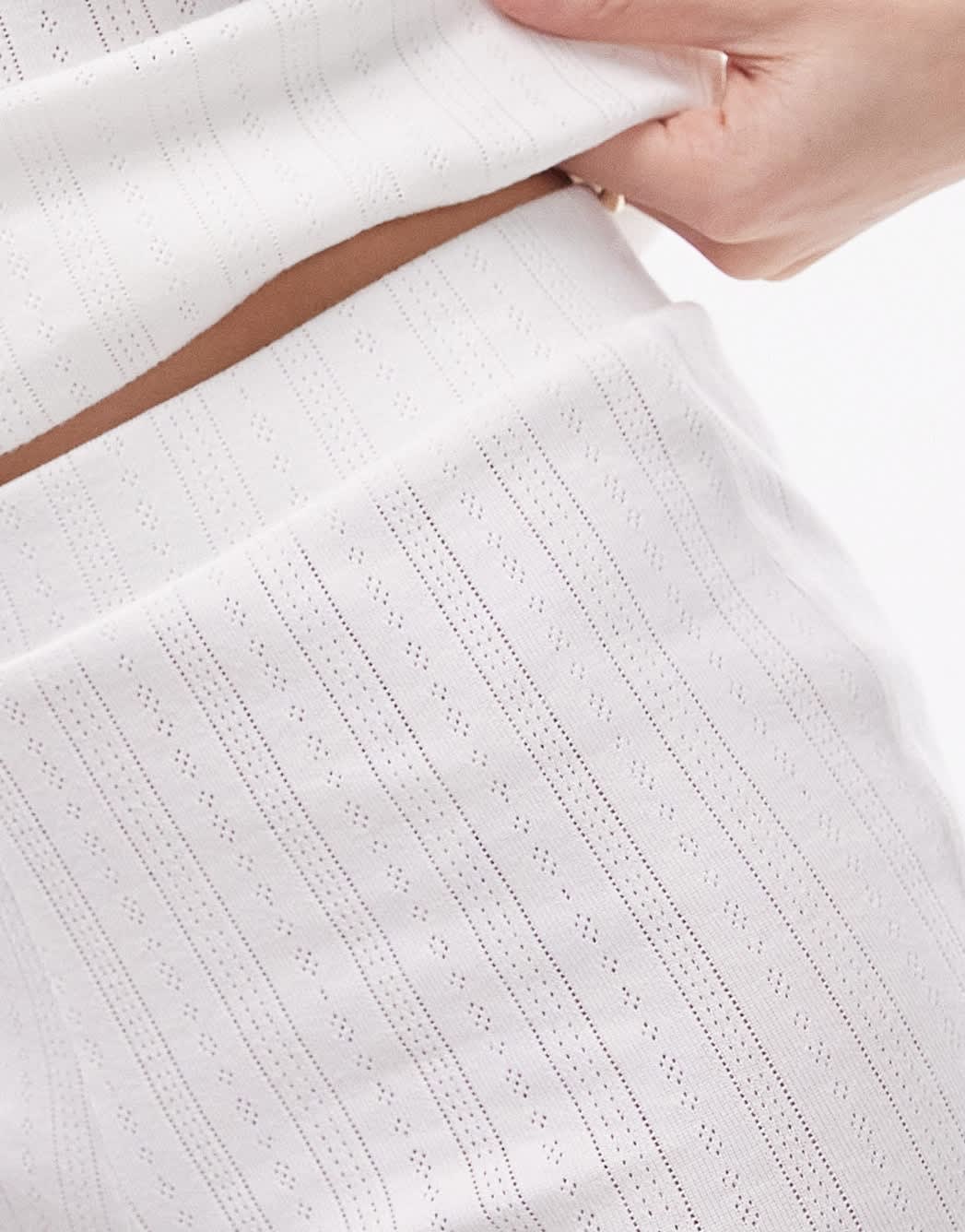 Topshop pointelle short in white - ASOS Sample Sale