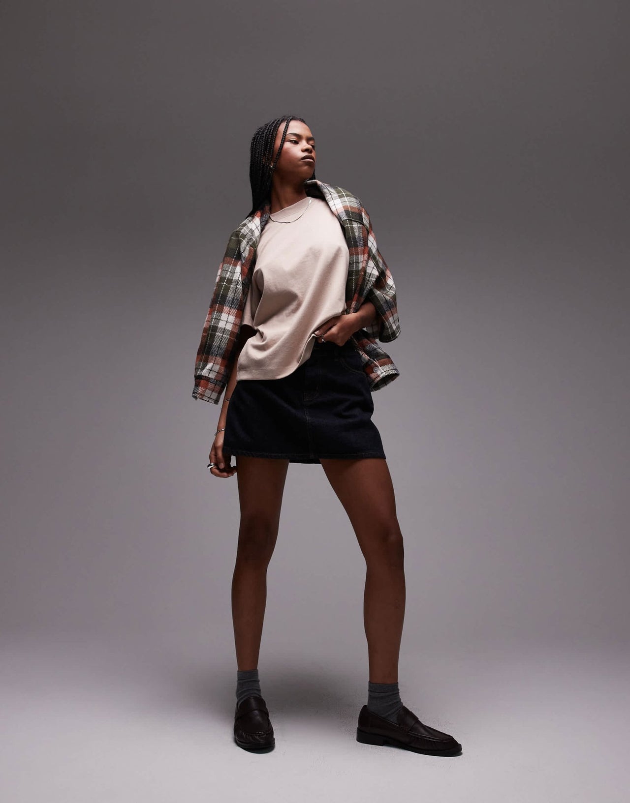 Topshop premium basic short sleeve tee in oat - ASOS Sample Sale