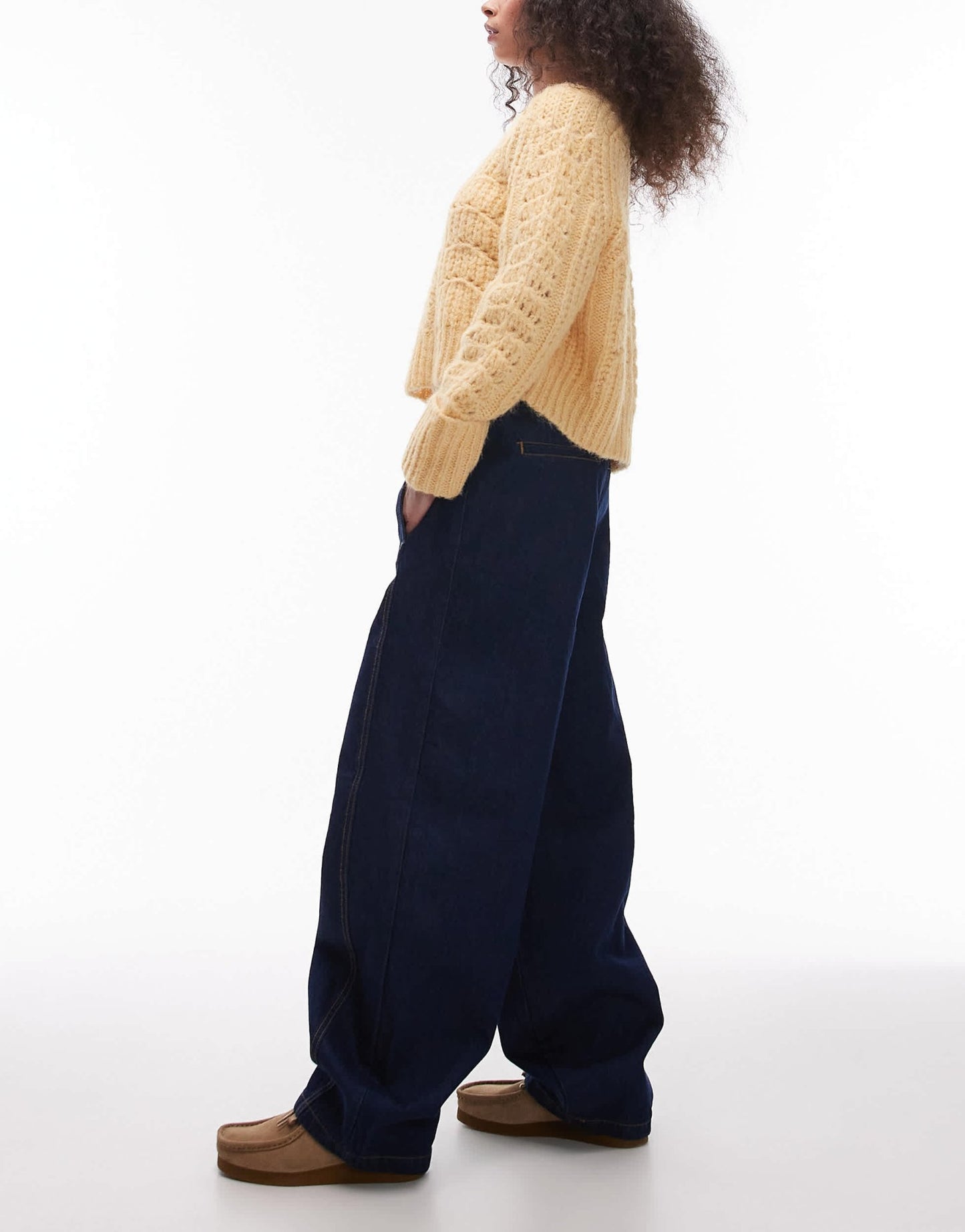 Topshop pull on jean in indigo - ASOS Sample Sale