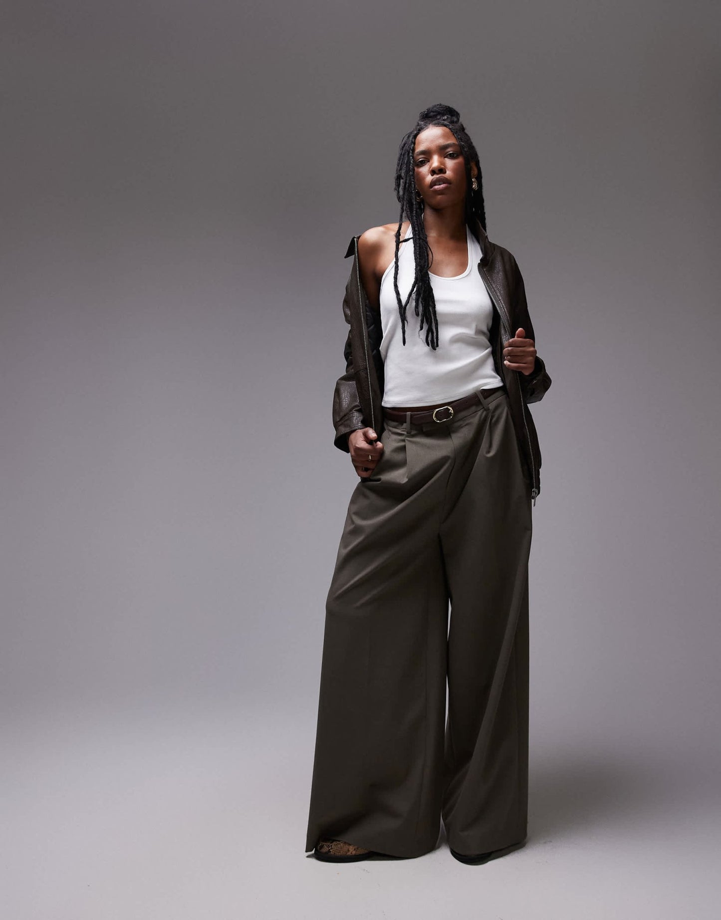 Topshop rib halter top in white - ASOS Sample Sale
