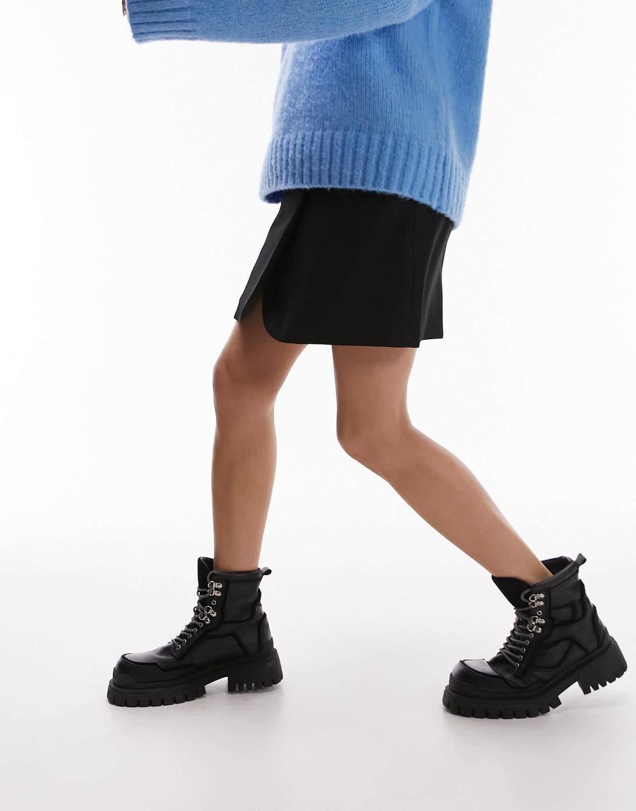 Topshop tailored mini skirt mens re-worked blazer in black - ASOS Sample Sale