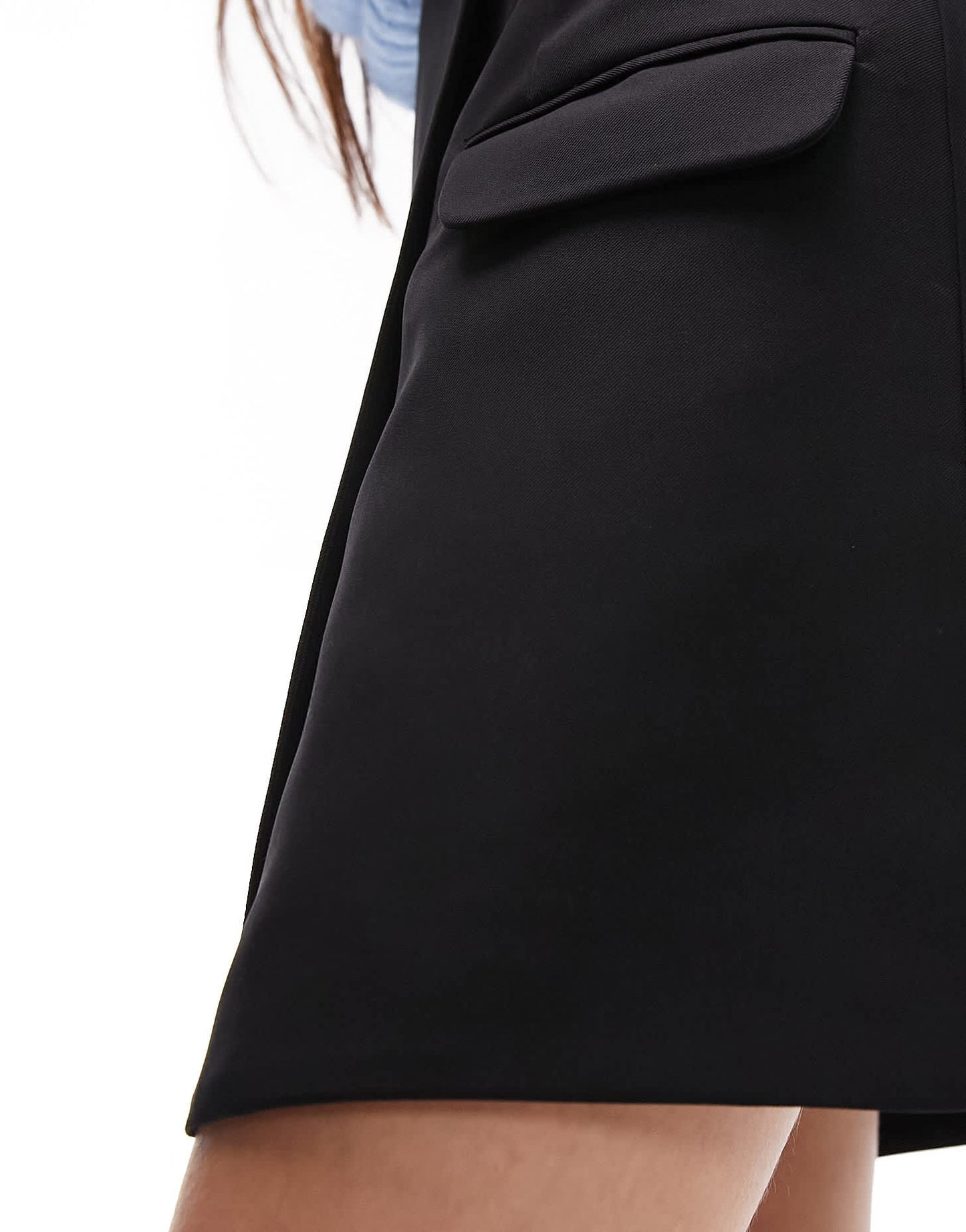 Topshop tailored mini skirt mens re-worked blazer in black - ASOS Sample Sale