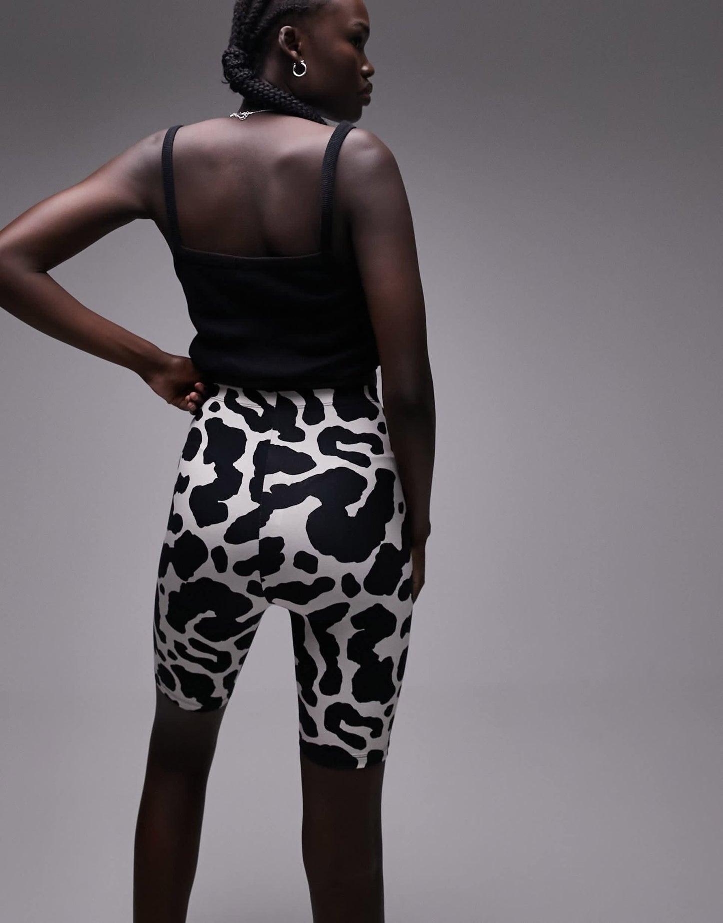 Topshop Tall animal printed legging short in multi - ASOS Sample Sale