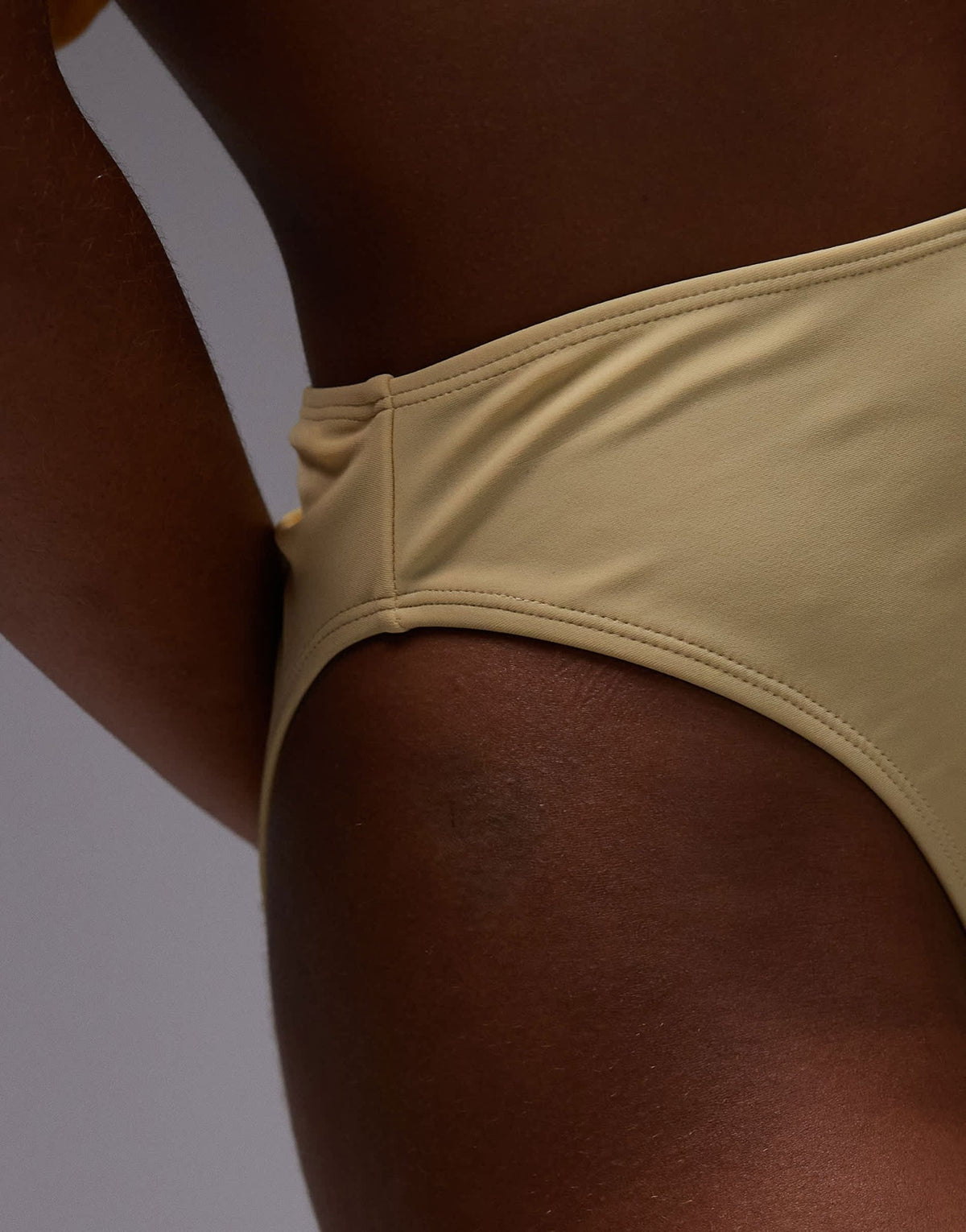 Topshop Thailand high waisted bikini bottoms in buttermilk - ASOS Sample Sale