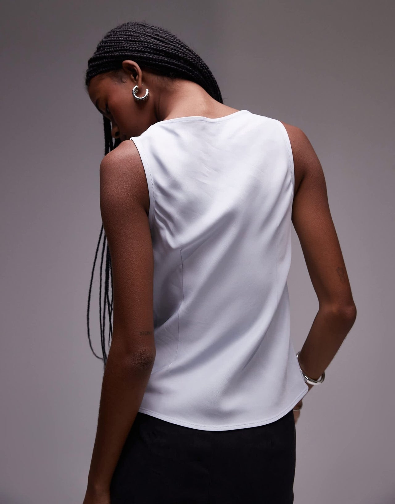 Topshop twist strap sleeveless top in icey blue - ASOS Sample Sale