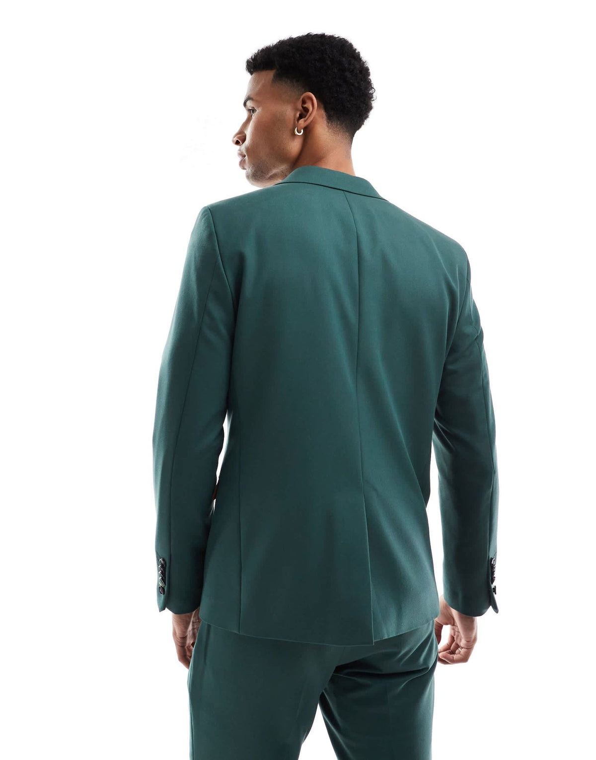 Twisted Tailor Buscot skinny suit jacket in forest green co-ord - ASOS Sample Sale