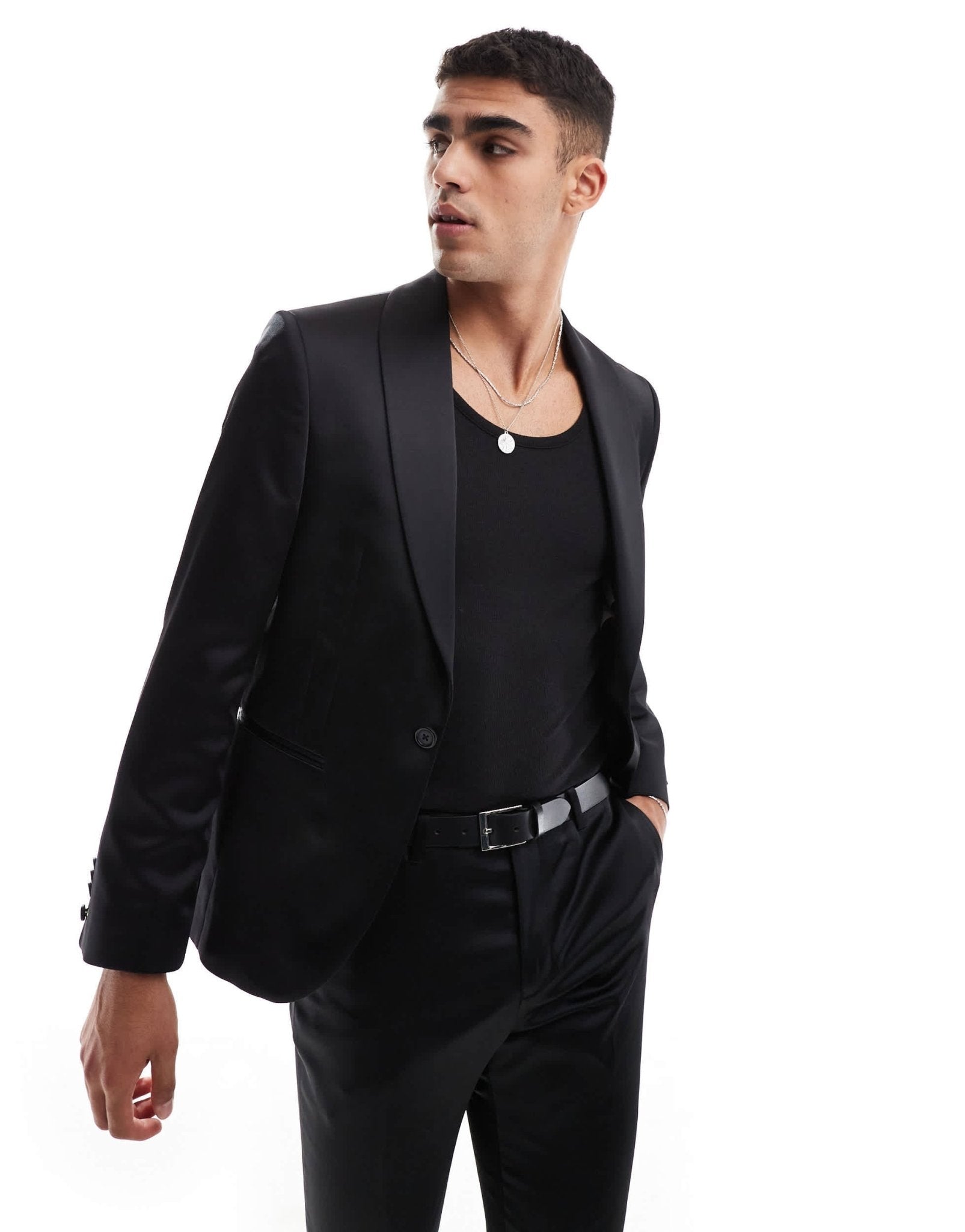 Twisted Tailor Draco skinny suit jacket in black co - ord - ASOS Sample Sale