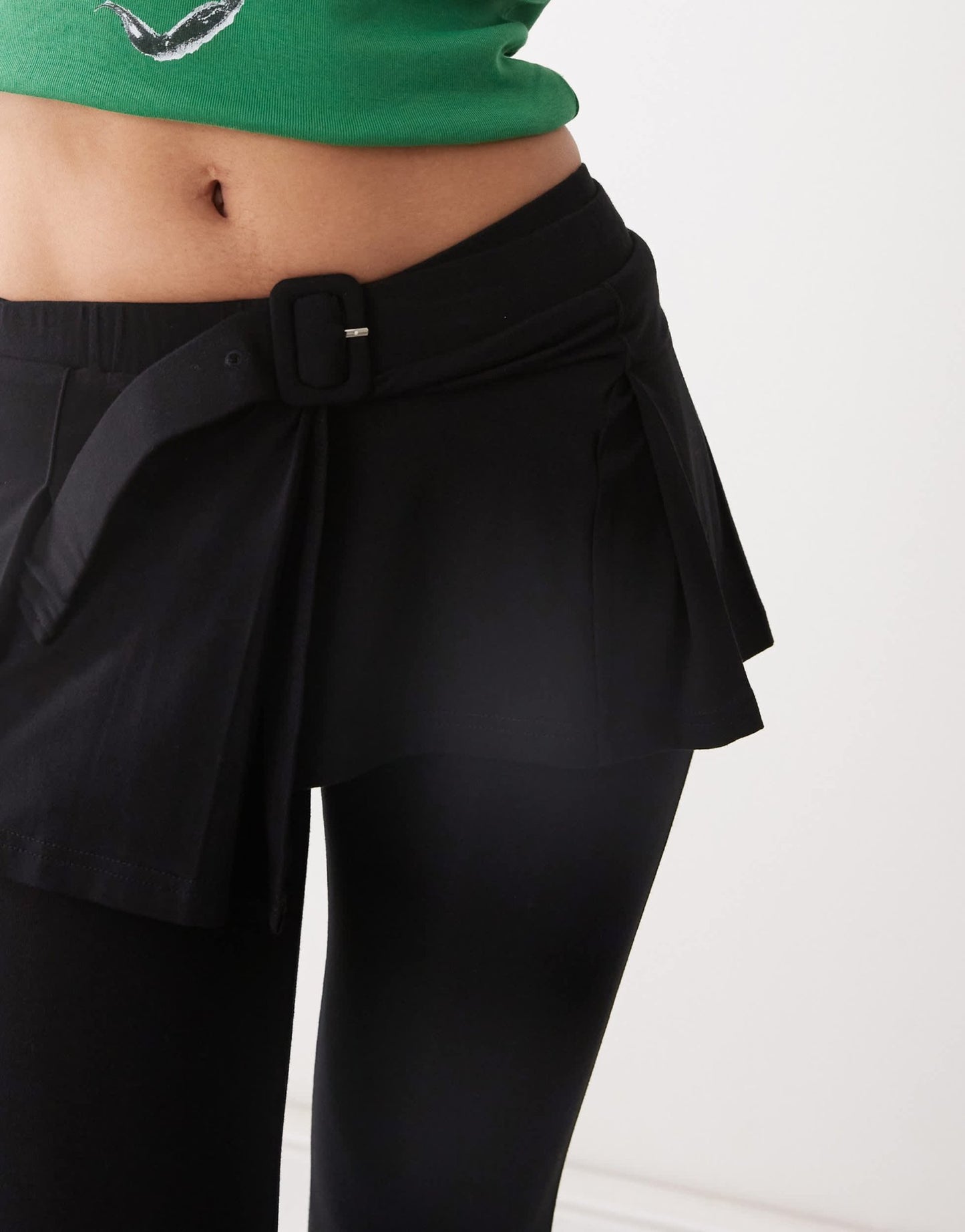 Tyler McGillivary buckle detail capri trousers in black - ASOS Sample Sale