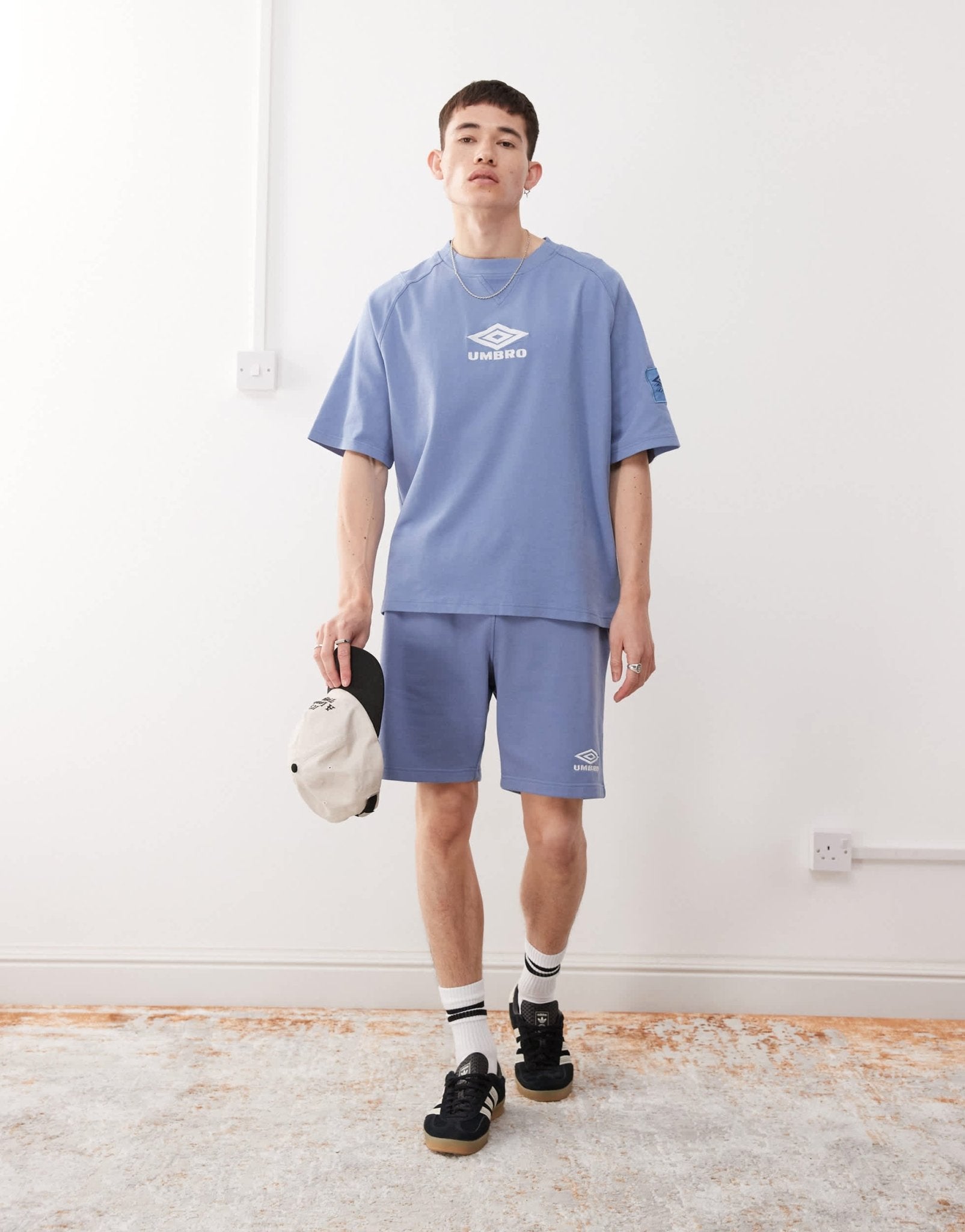 Umbro Drill embroidered logo shorts in blue - ASOS Sample Sale