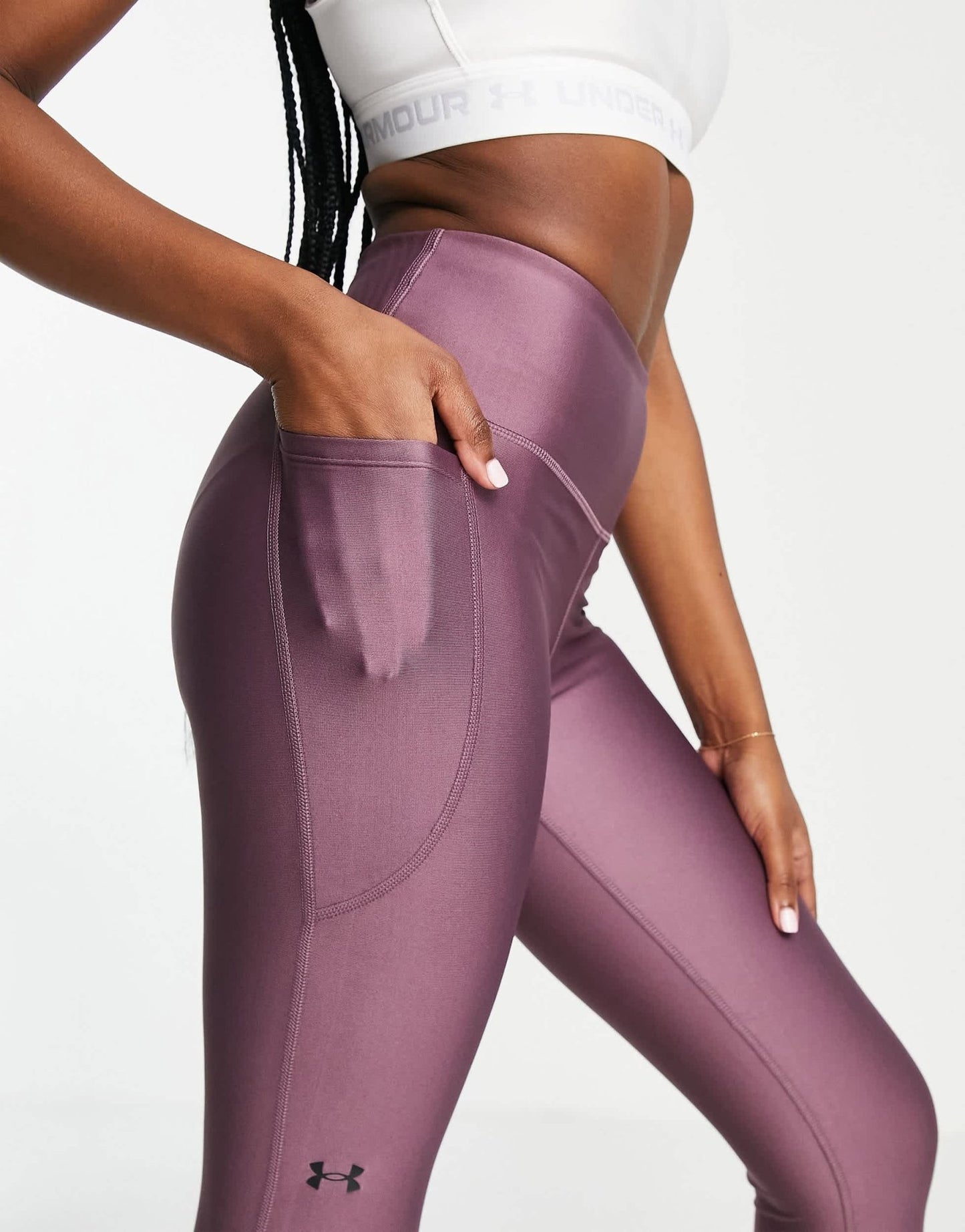 Under Armour high ankle leggings in plum - ASOS Sample Sale
