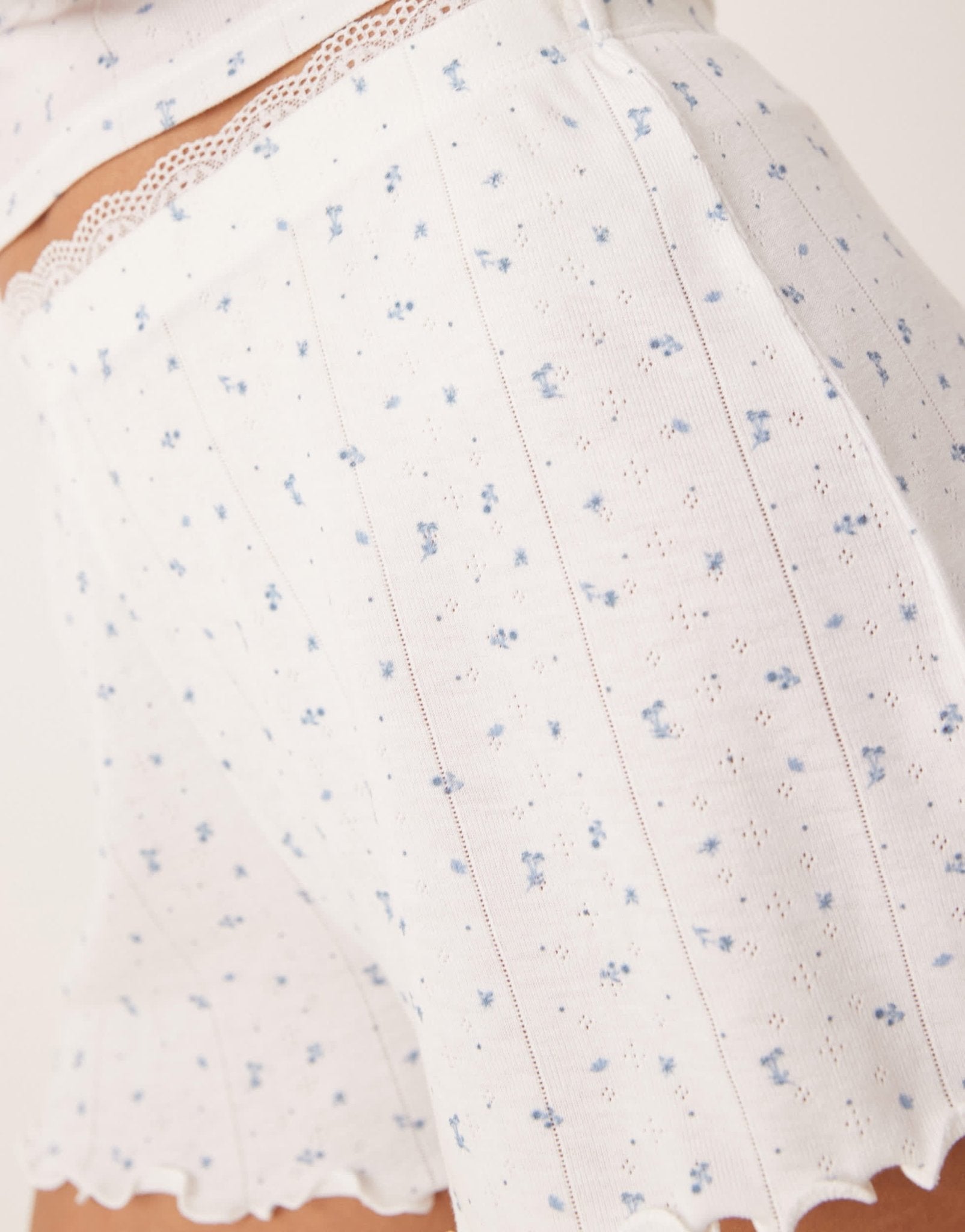 Urban Threads pointelle shorts in ditsy floral print - ASOS Sample Sale