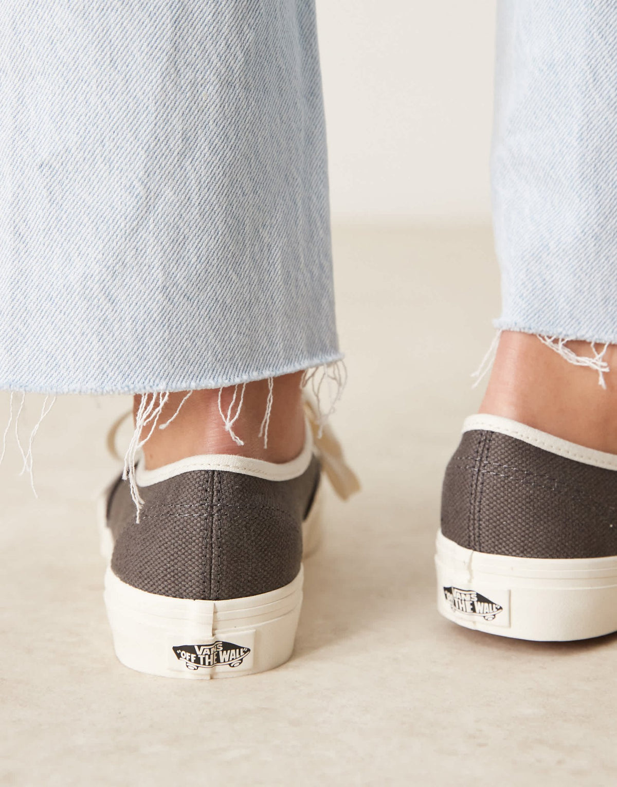 Vans Authentic linen trainers in dark brown - ASOS Sample Sale