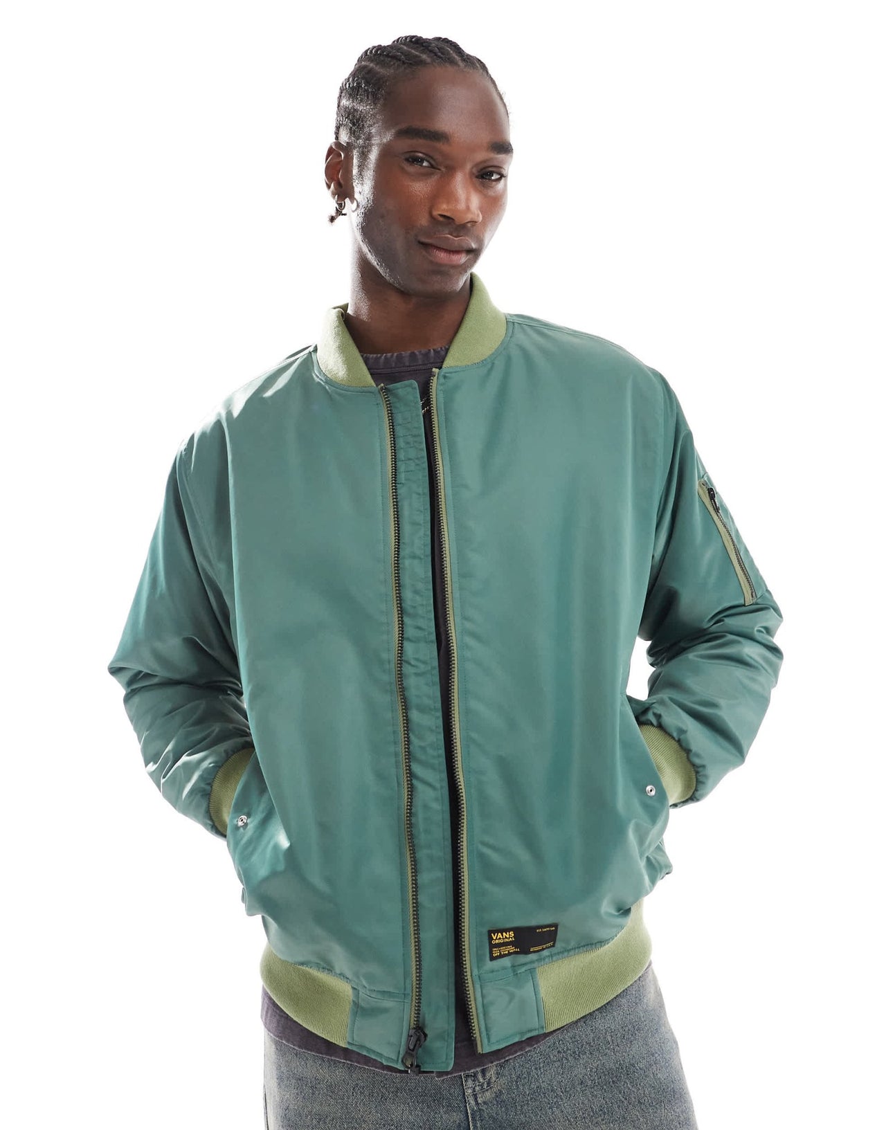 Vans copley bomber jacket in dark green - ASOS Sample Sale