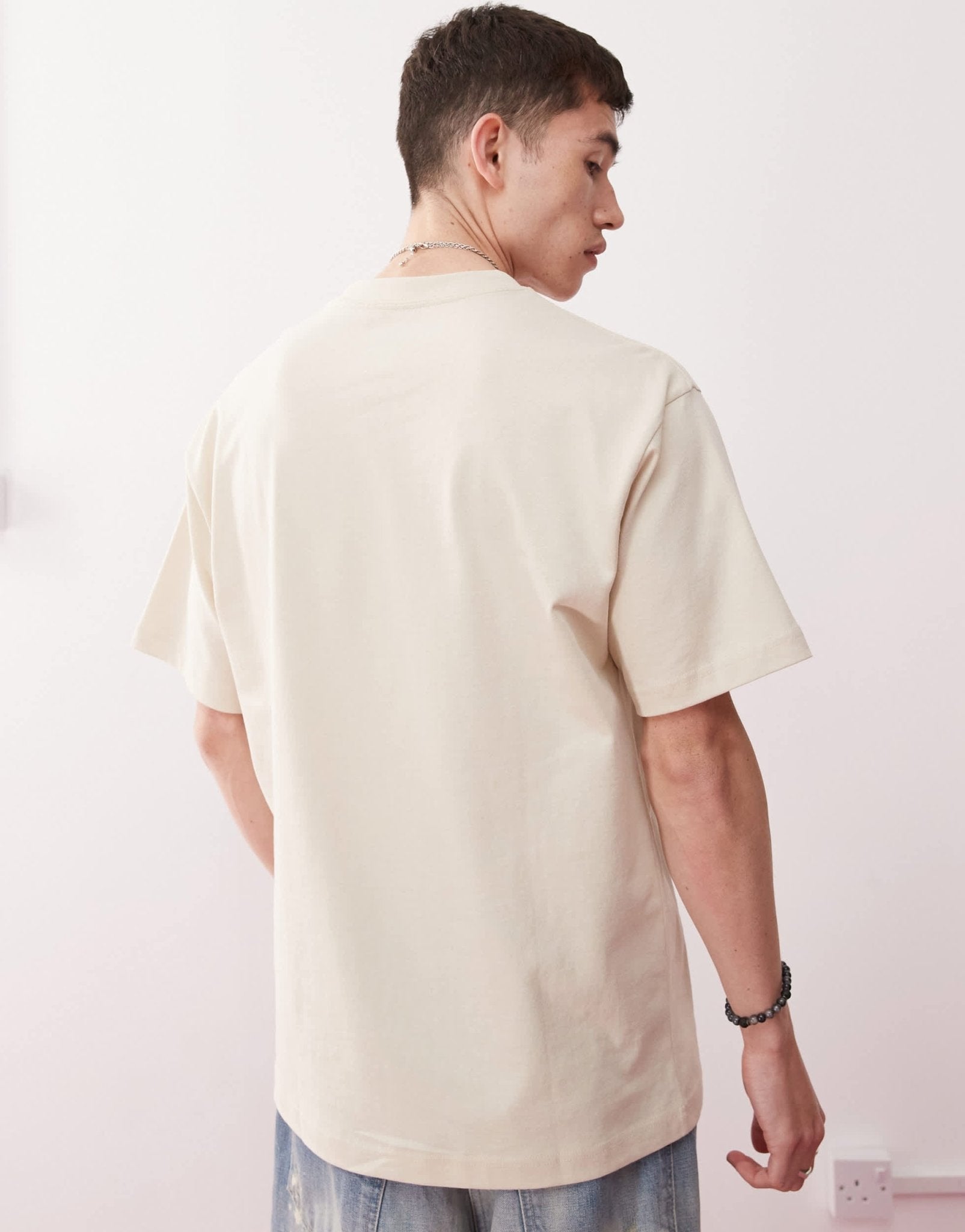 Vans left chest logo oversized t-shirt in beige - Exclusive to ASOS - ASOS Sample Sale