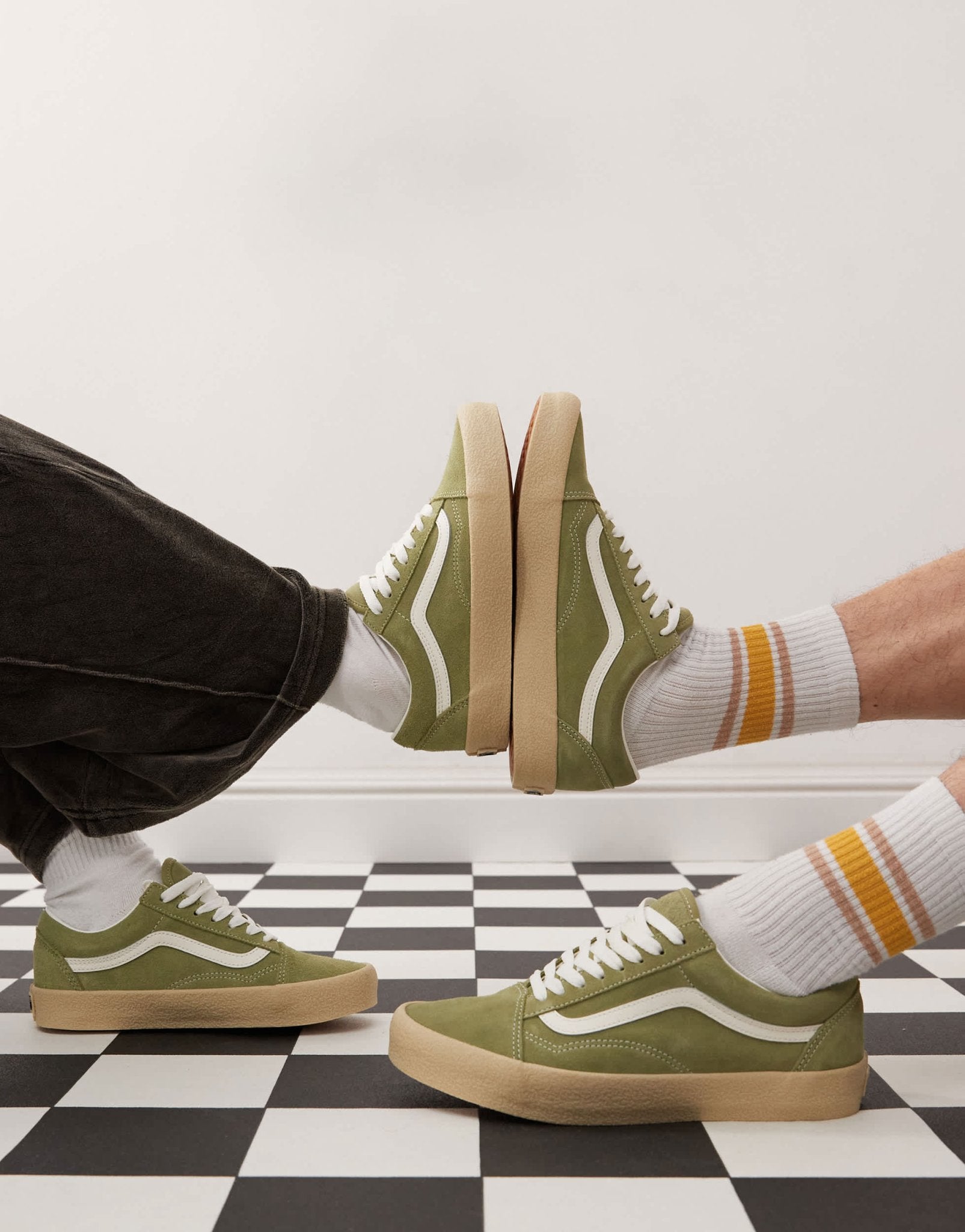 Vans Old Skool trainers with crepe sole in green - ASOS Sample Sale