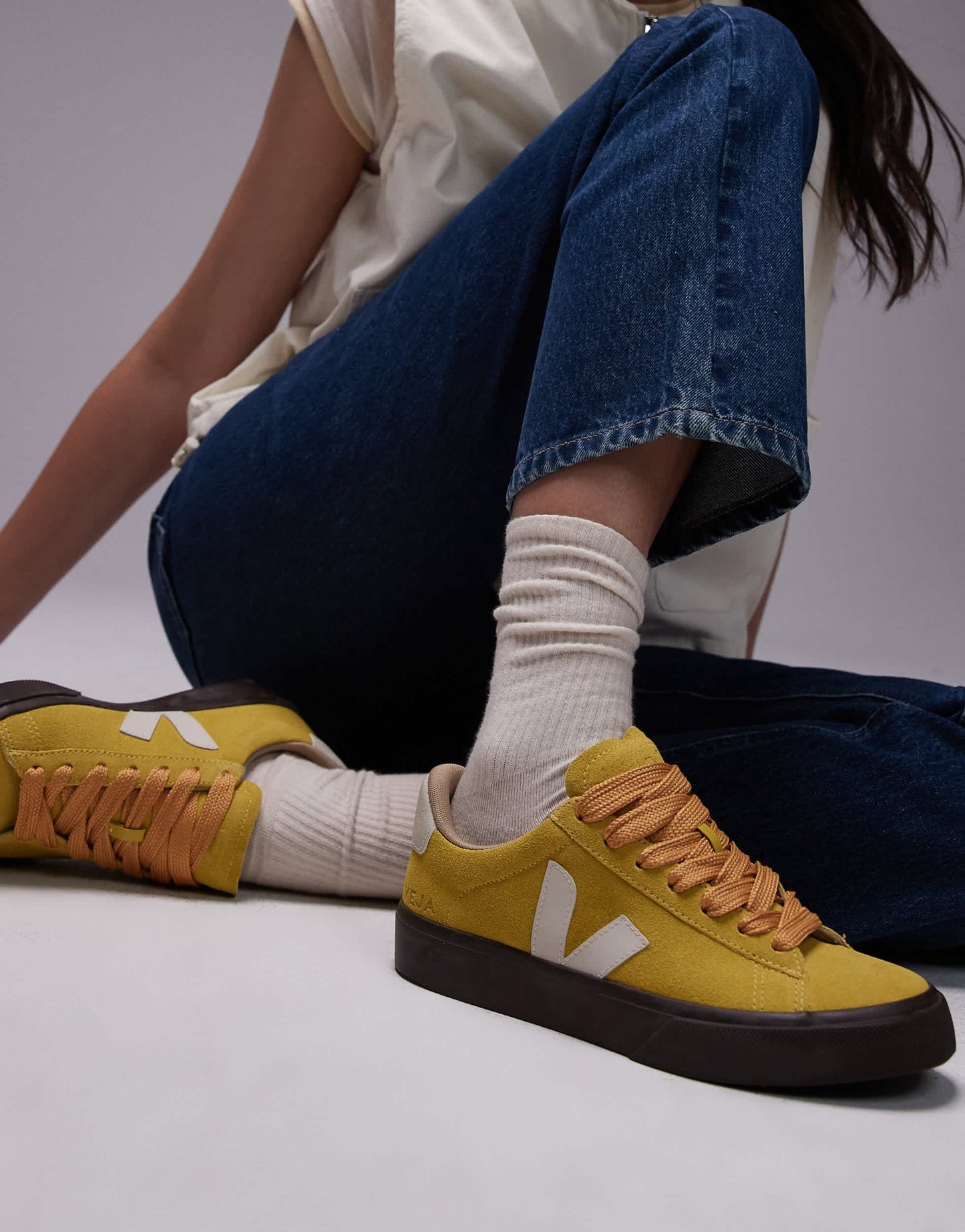 VEJA Campo bold suede trainer in yellow - ASOS Sample Sale