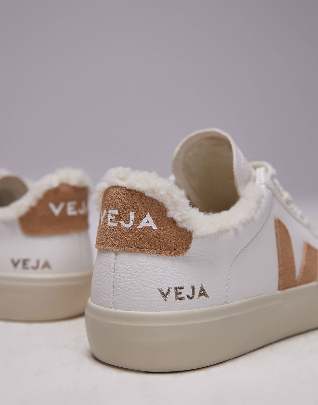 VEJA Campo fur lined trainer in white - ASOS Sample Sale