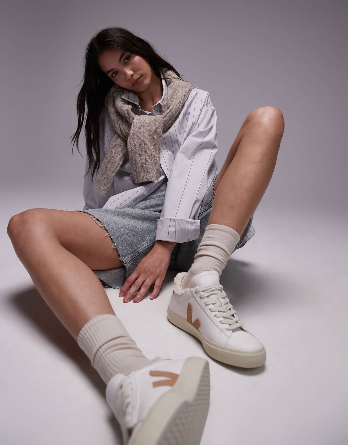 VEJA Campo fur lined trainer in white - ASOS Sample Sale