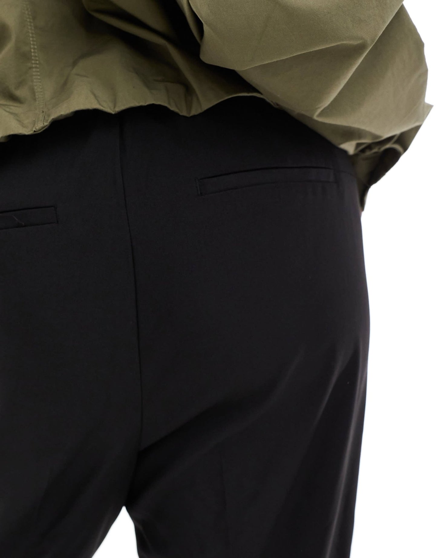 Vero Moda Curve Rita tailored wide leg dad trousers in black - ASOS Sample Sale