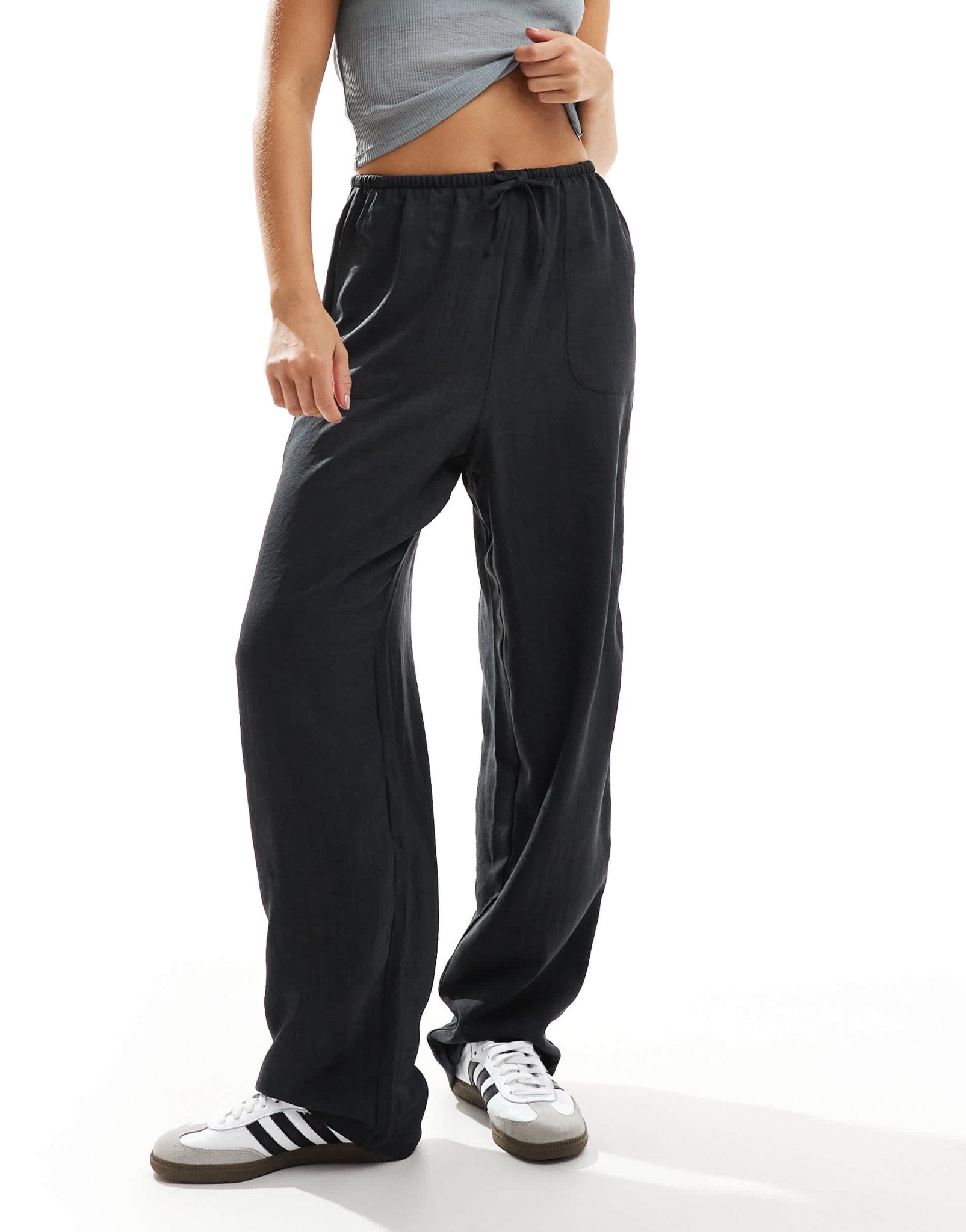 Vero Moda lightweight relaxed trousers in asphalt grey - ASOS Sample Sale
