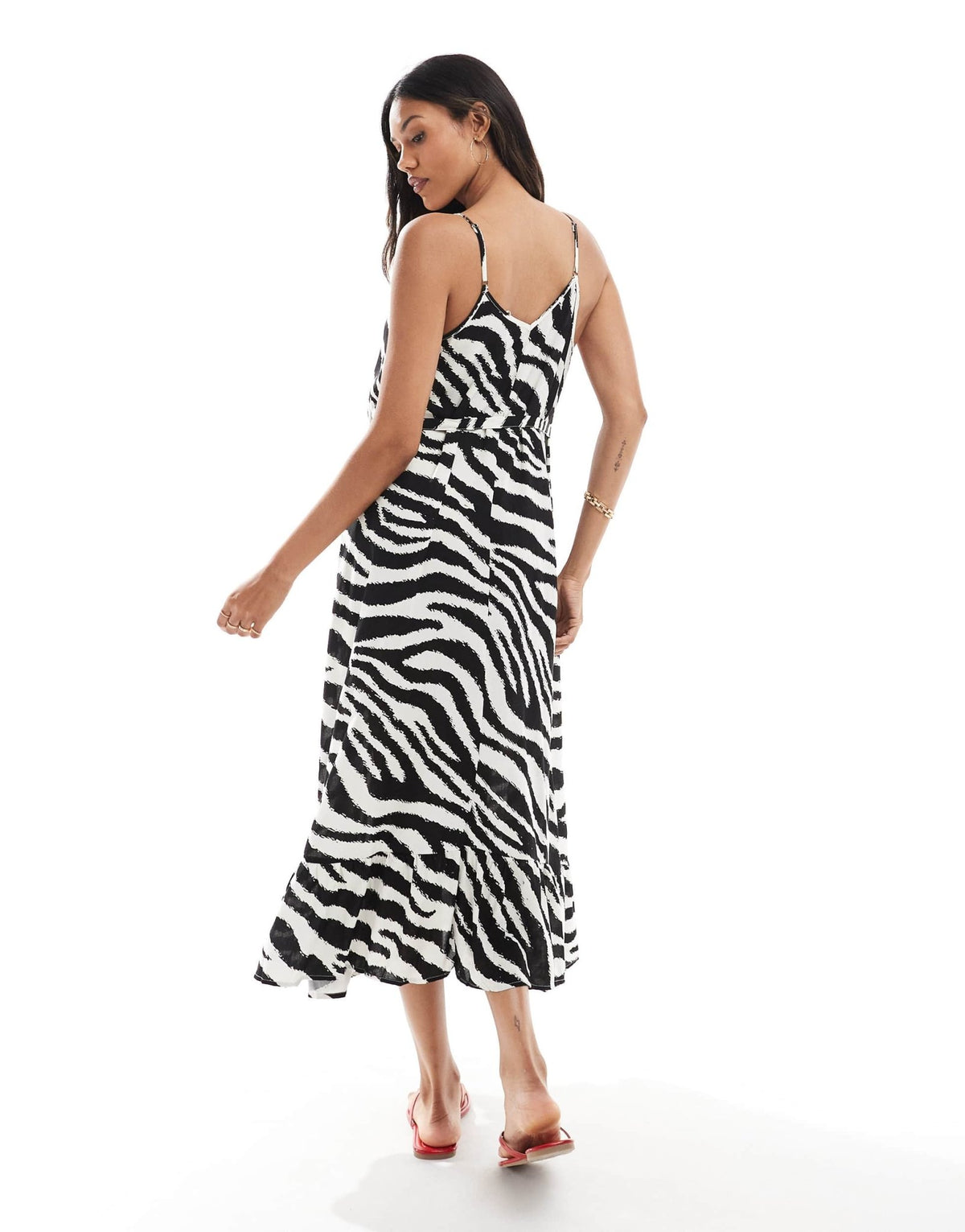 Vero Moda Maternity Easy shirred cami ankle dress in zebra print - ASOS Sample Sale