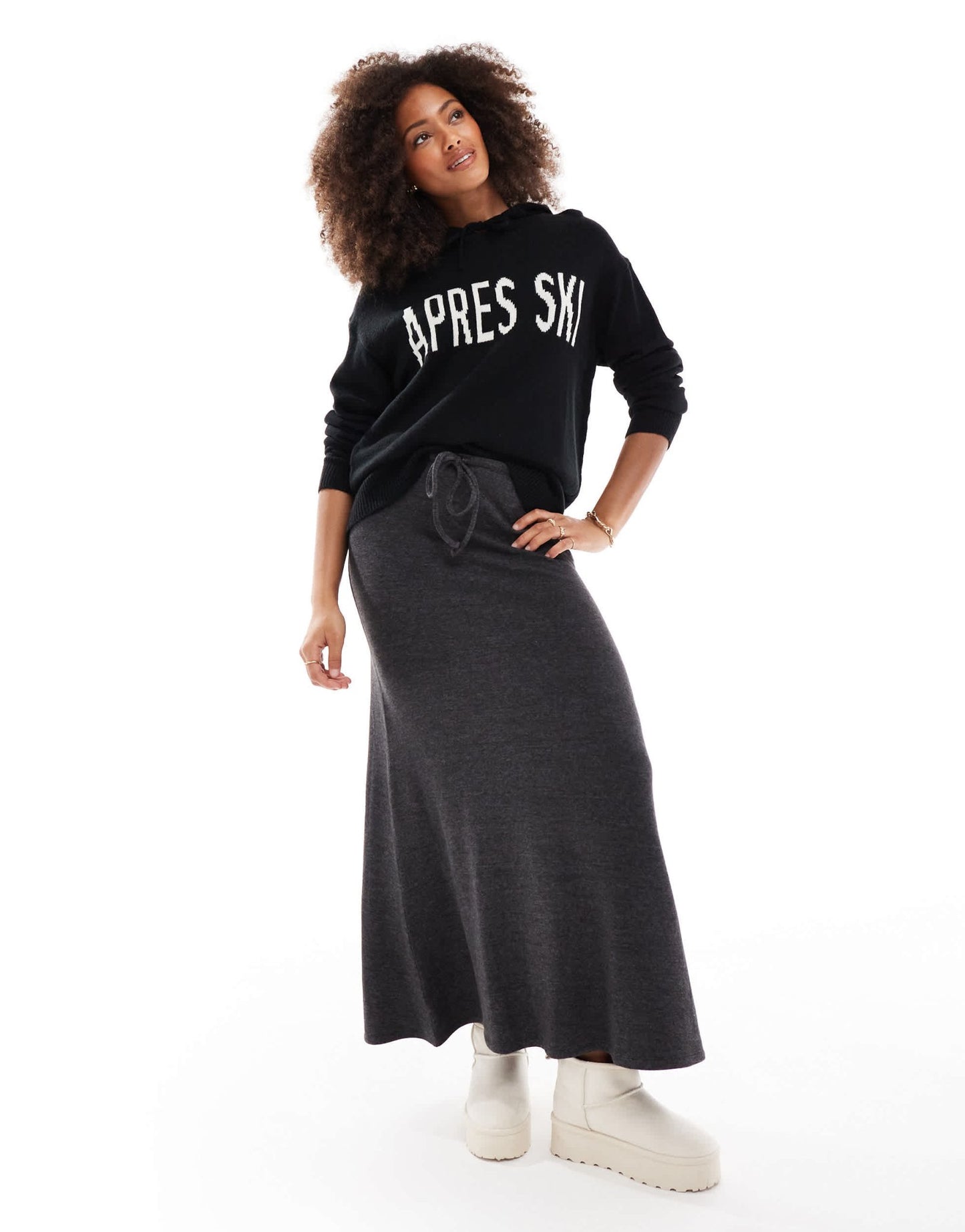Vero Moda mix and match supersoft maxi skirt in black - ASOS Sample Sale
