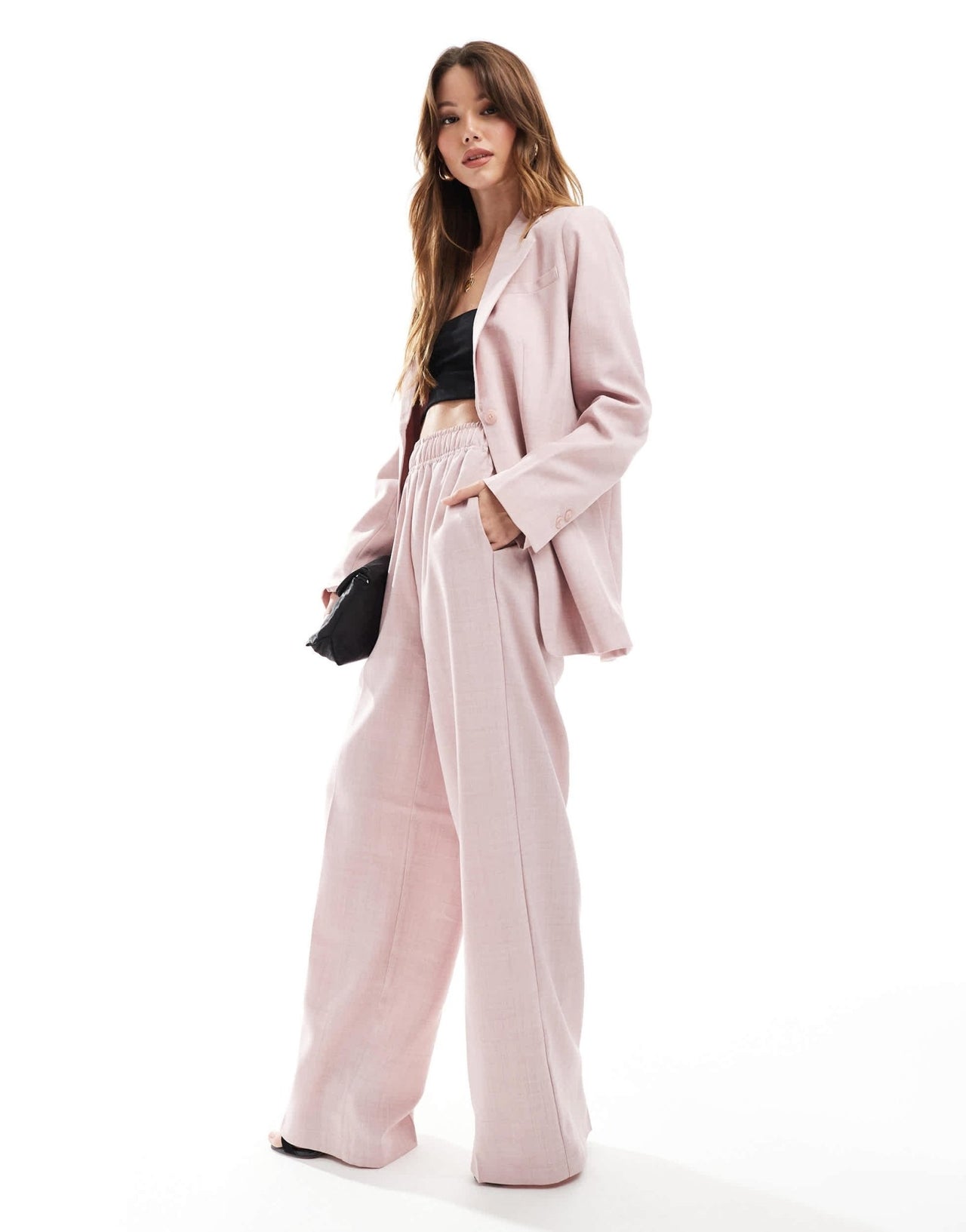 Vero Moda pull on trouser co-ord in rose pink - ASOS Sample Sale