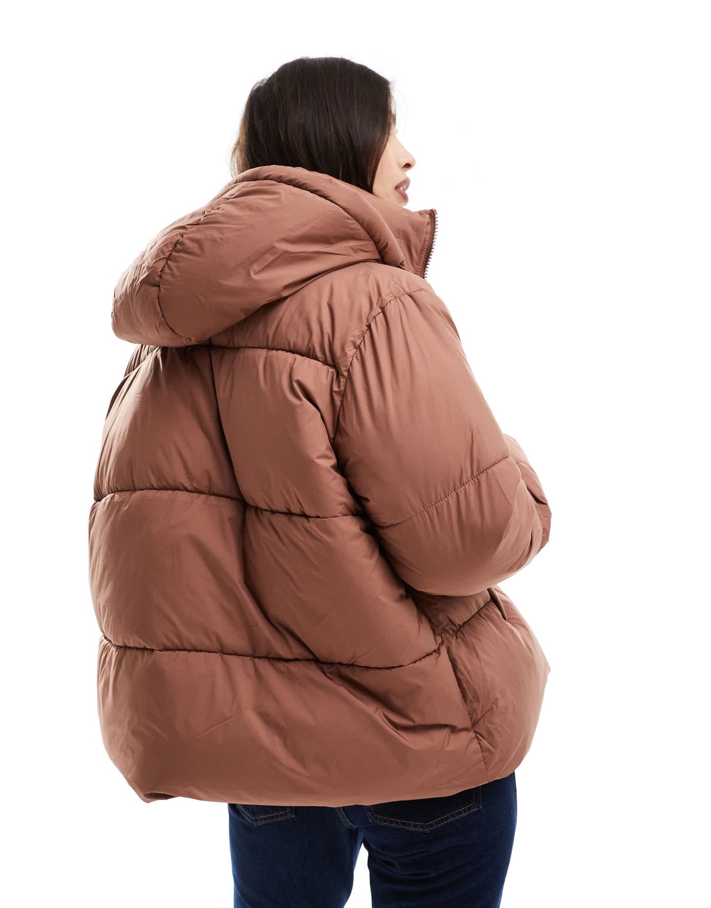 Vero Moda short hooded padded jacket in spice - ASOS Sample Sale
