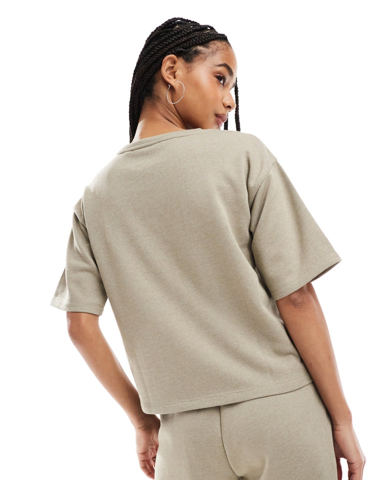 Vero Moda short sleeved sweat top co-ord in laurel oak - ASOS Sample Sale