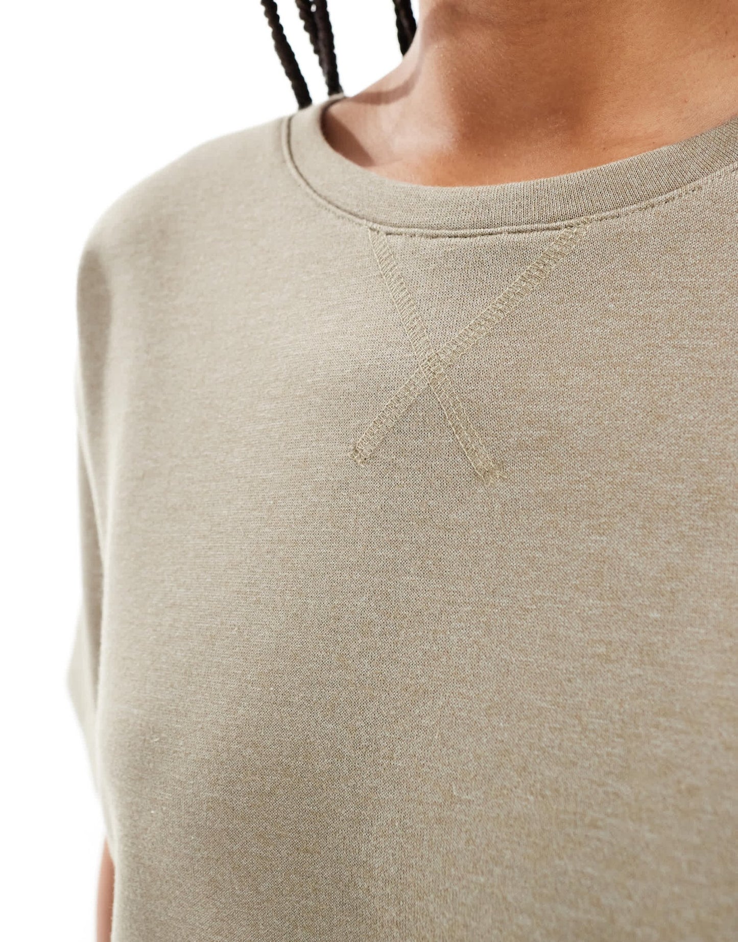 Vero Moda short sleeved sweat top co-ord in laurel oak - ASOS Sample Sale