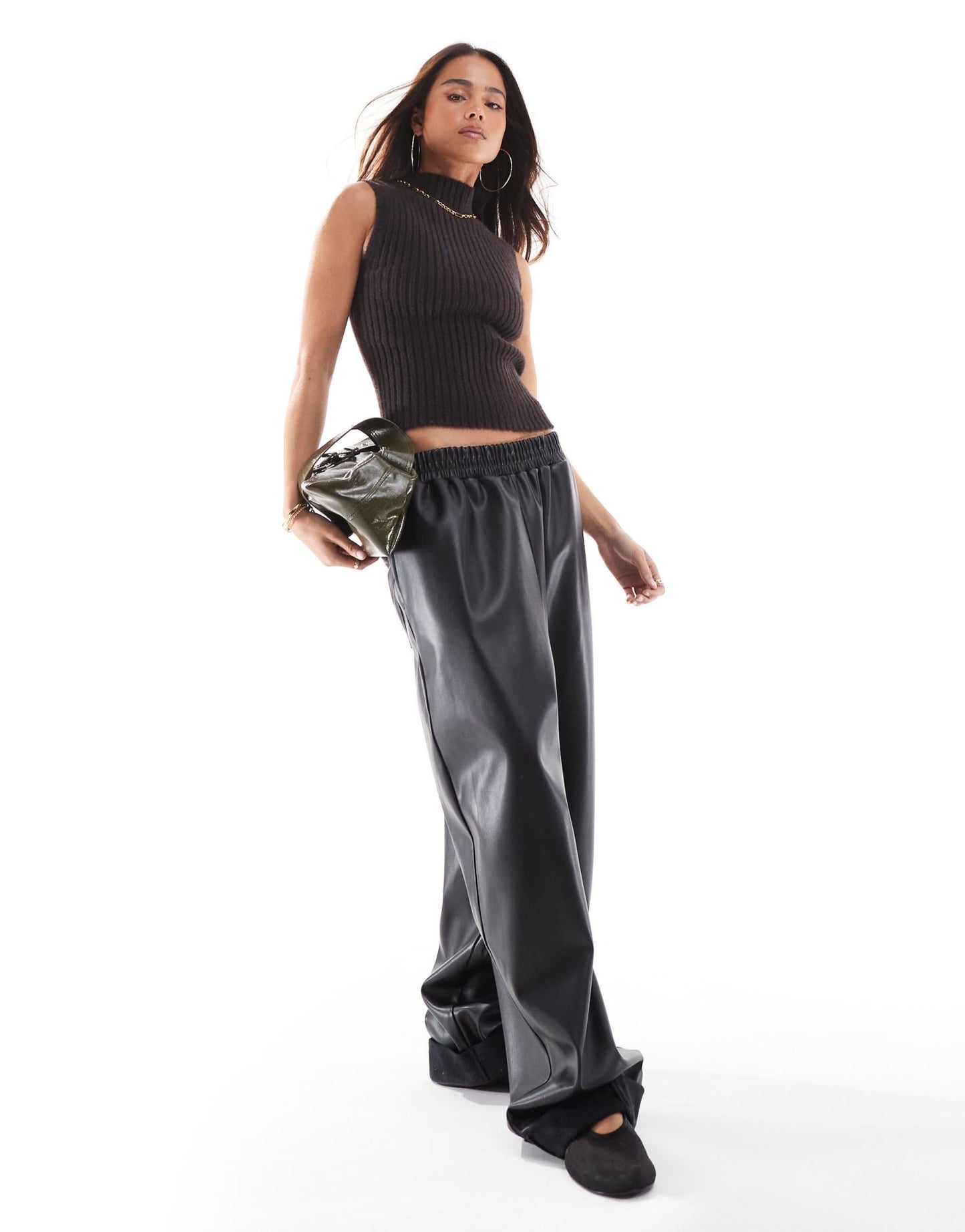 Vero Moda sleeveless knitted top in chocolate - ASOS Sample Sale