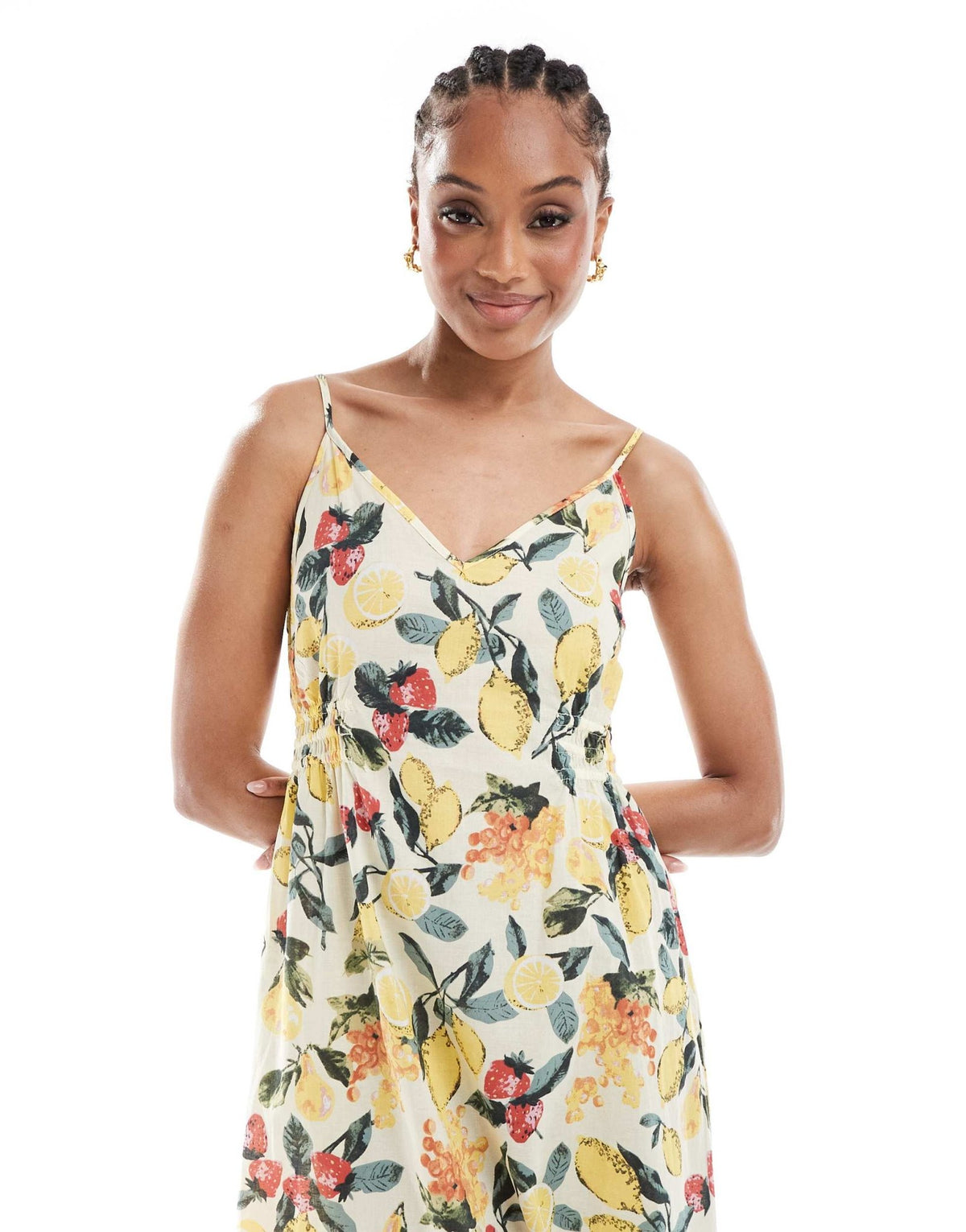 Vero Moda Tall cami maxi dress in summer fruit print - ASOS Sample Sale