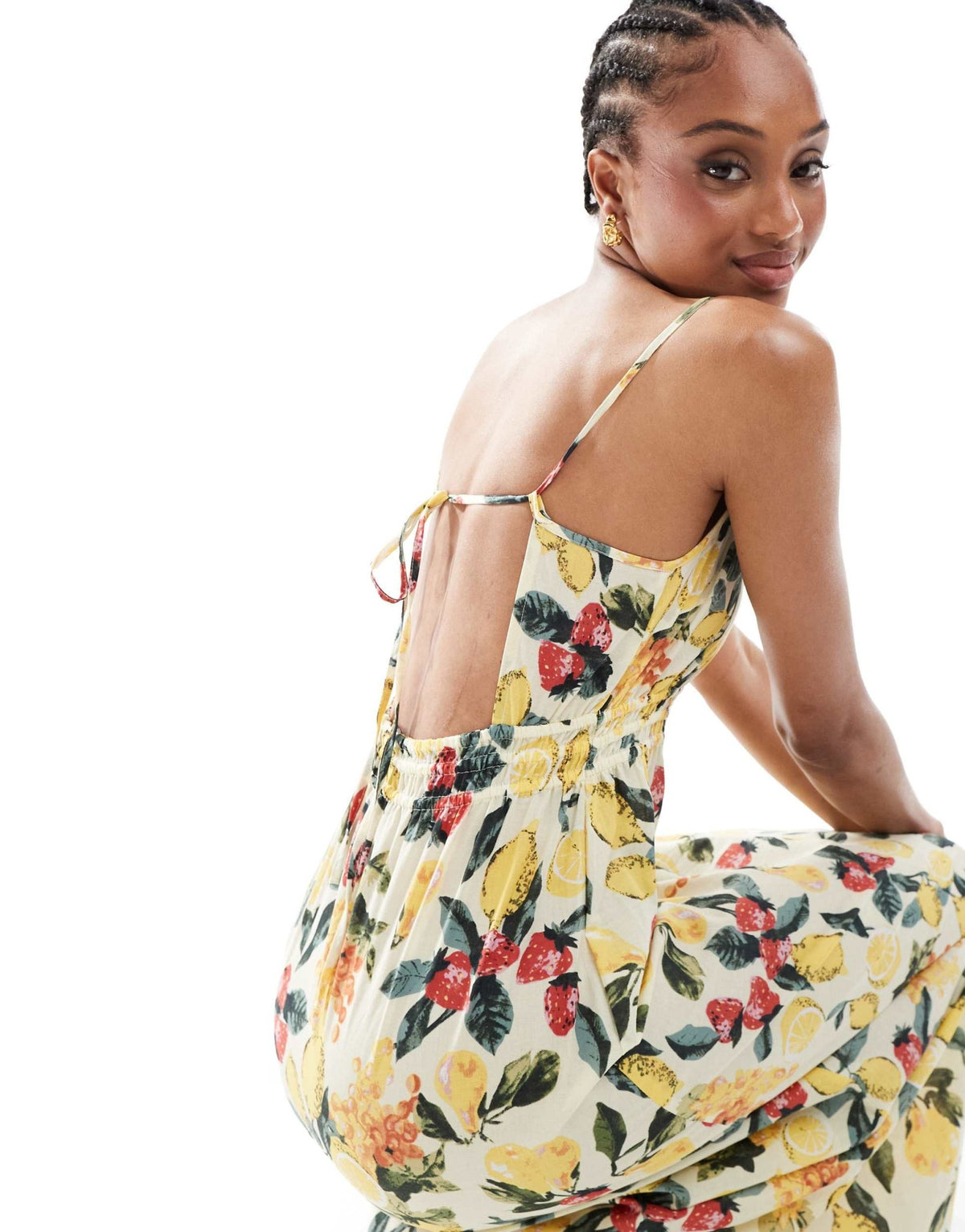 Vero Moda Tall cami maxi dress in summer fruit print - ASOS Sample Sale
