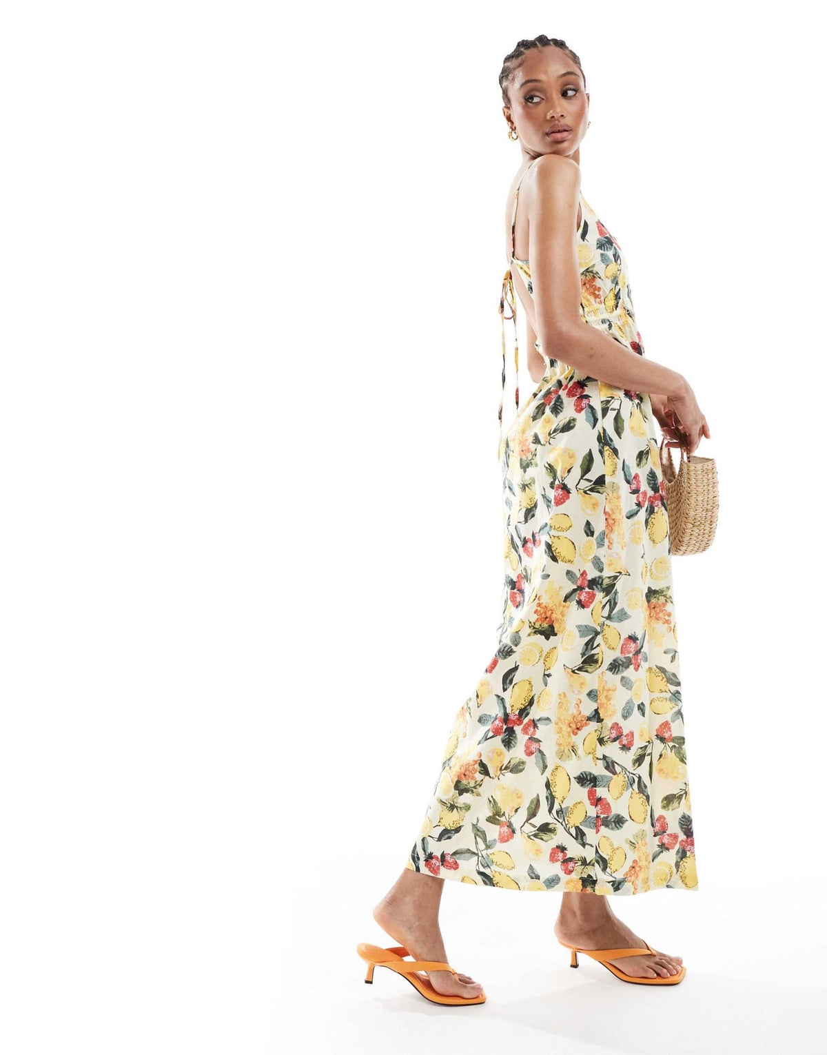 Vero Moda Tall cami maxi dress in summer fruit print - ASOS Sample Sale