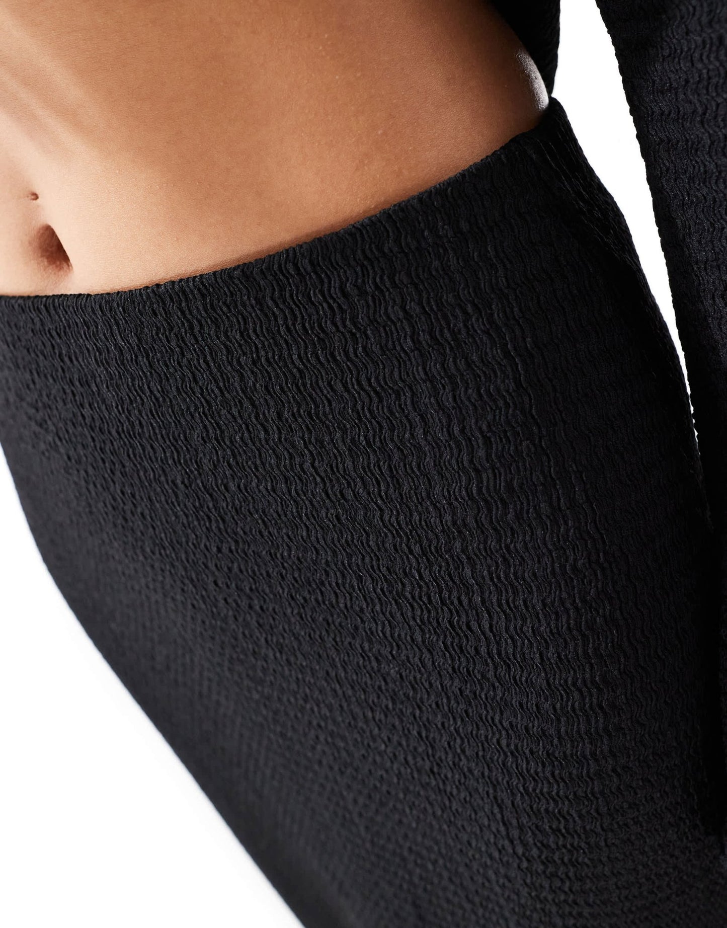 Vero Moda textured jersey maxi skirt co - ord in black - ASOS Sample Sale