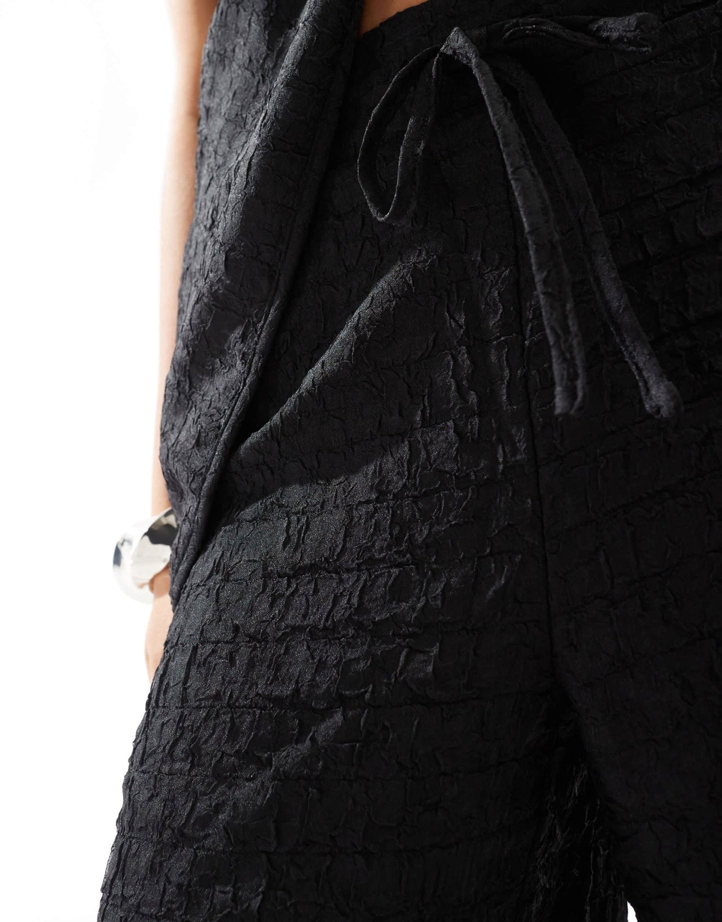 Vero Moda textured relaxed trouser co - ord in black - ASOS Sample Sale