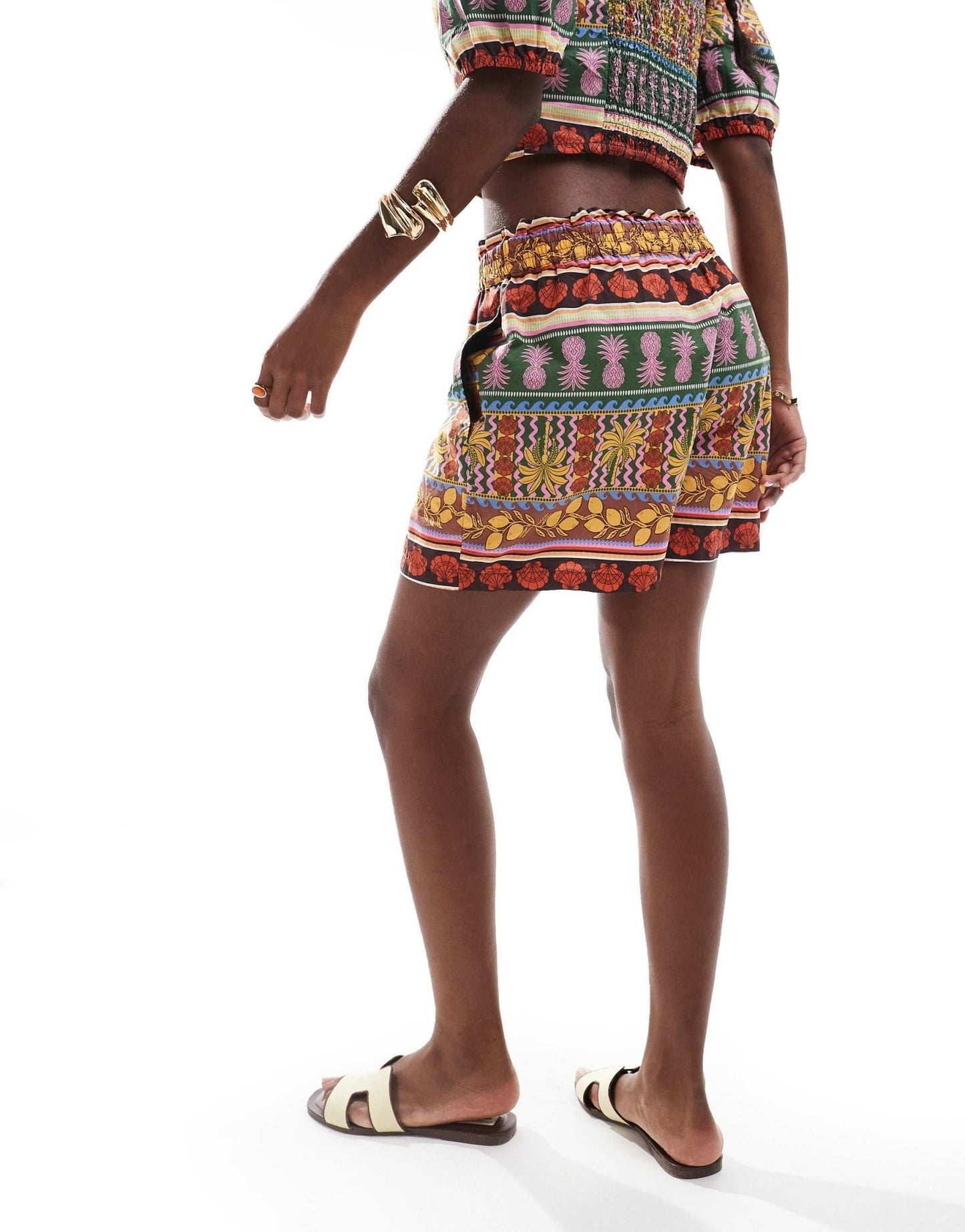 Vero Moda tropical summer printed short co-ord in multicolour - ASOS Sample Sale
