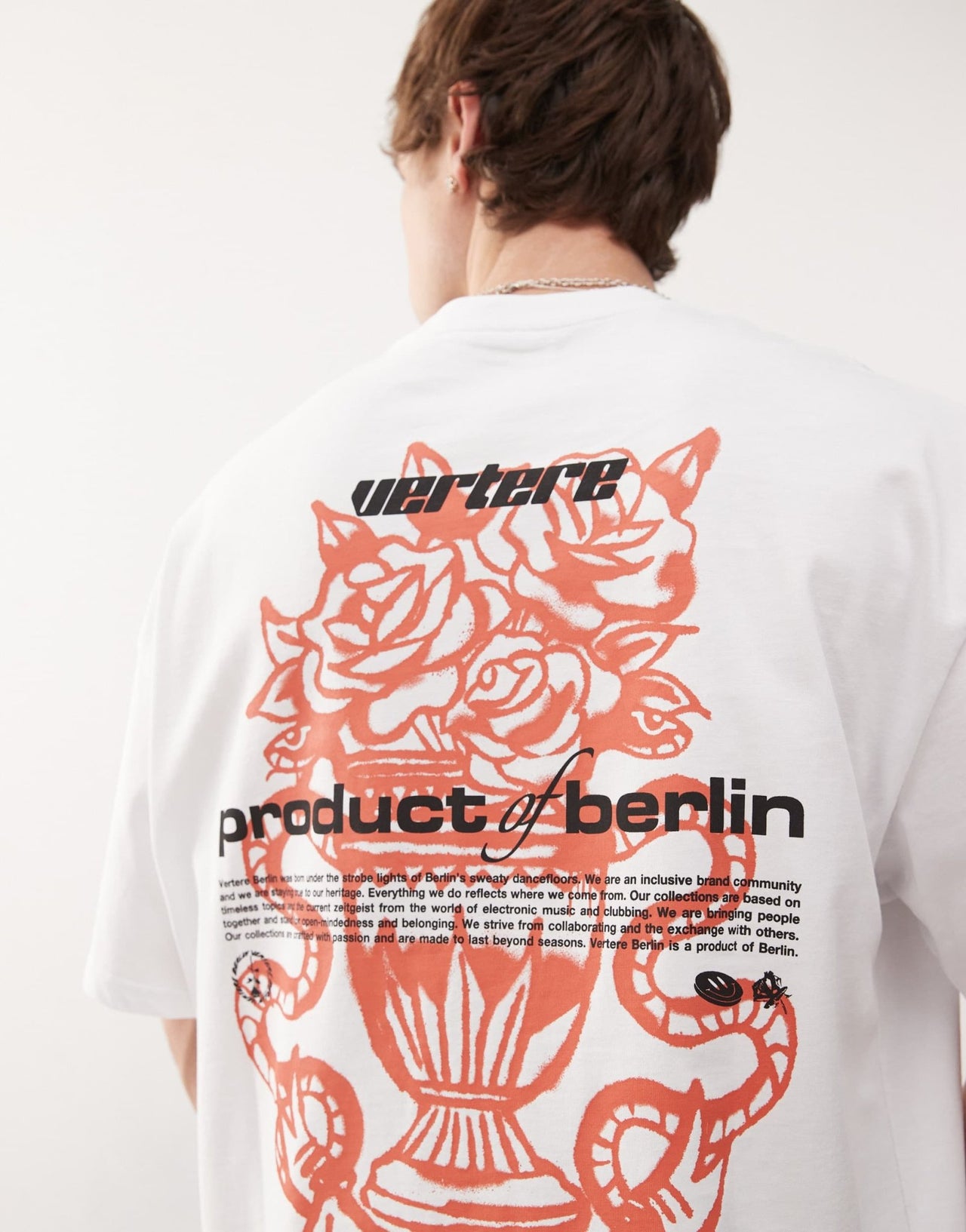Vertere Berlin product of Berlin back print oversized t-shirt in white - ASOS Sample Sale