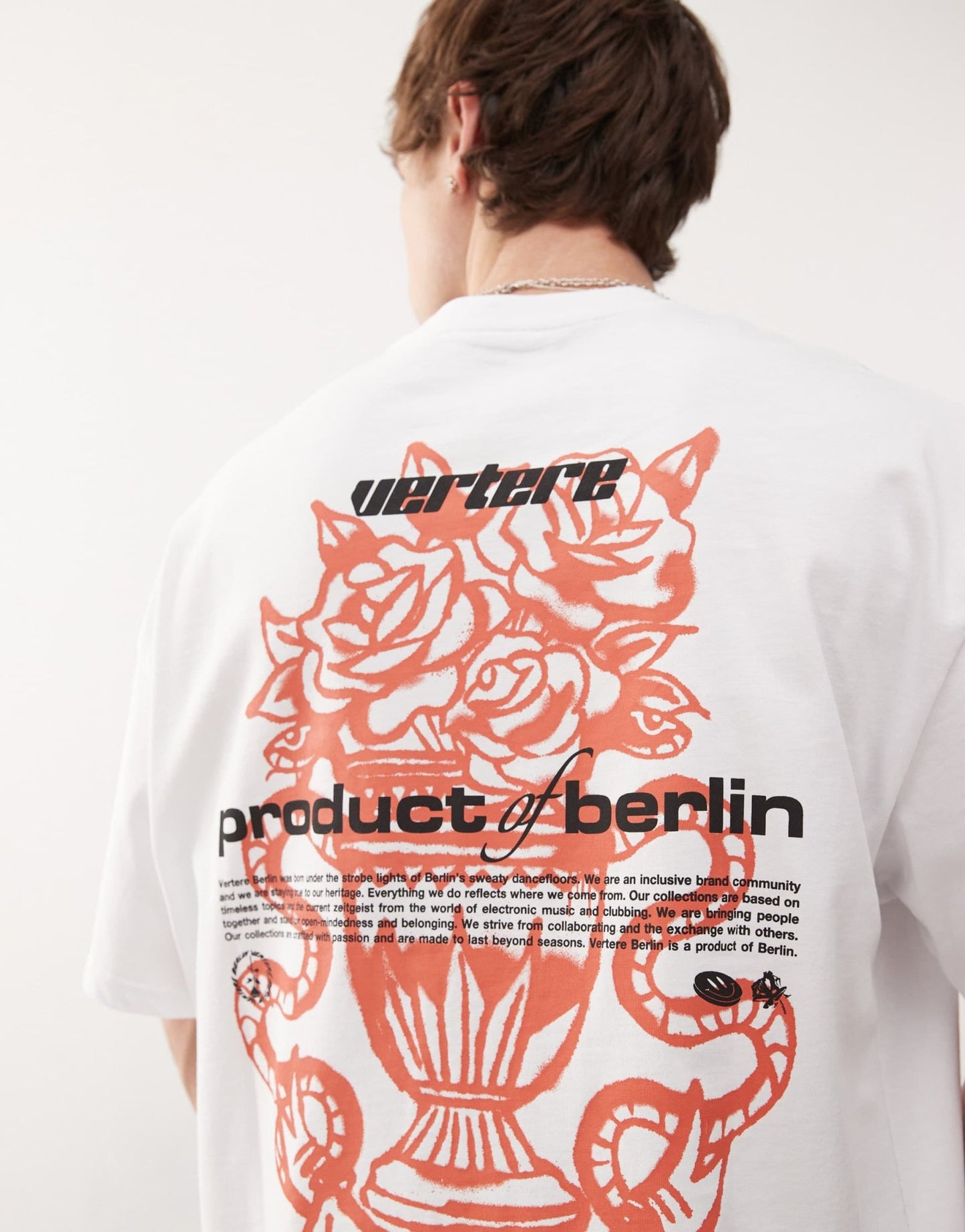 Vertere Berlin product of Berlin back print oversized t-shirt in white - ASOS Sample Sale